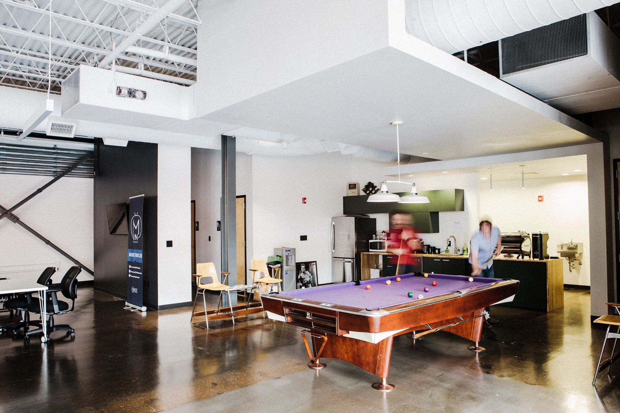 Play some pool, have some coffee