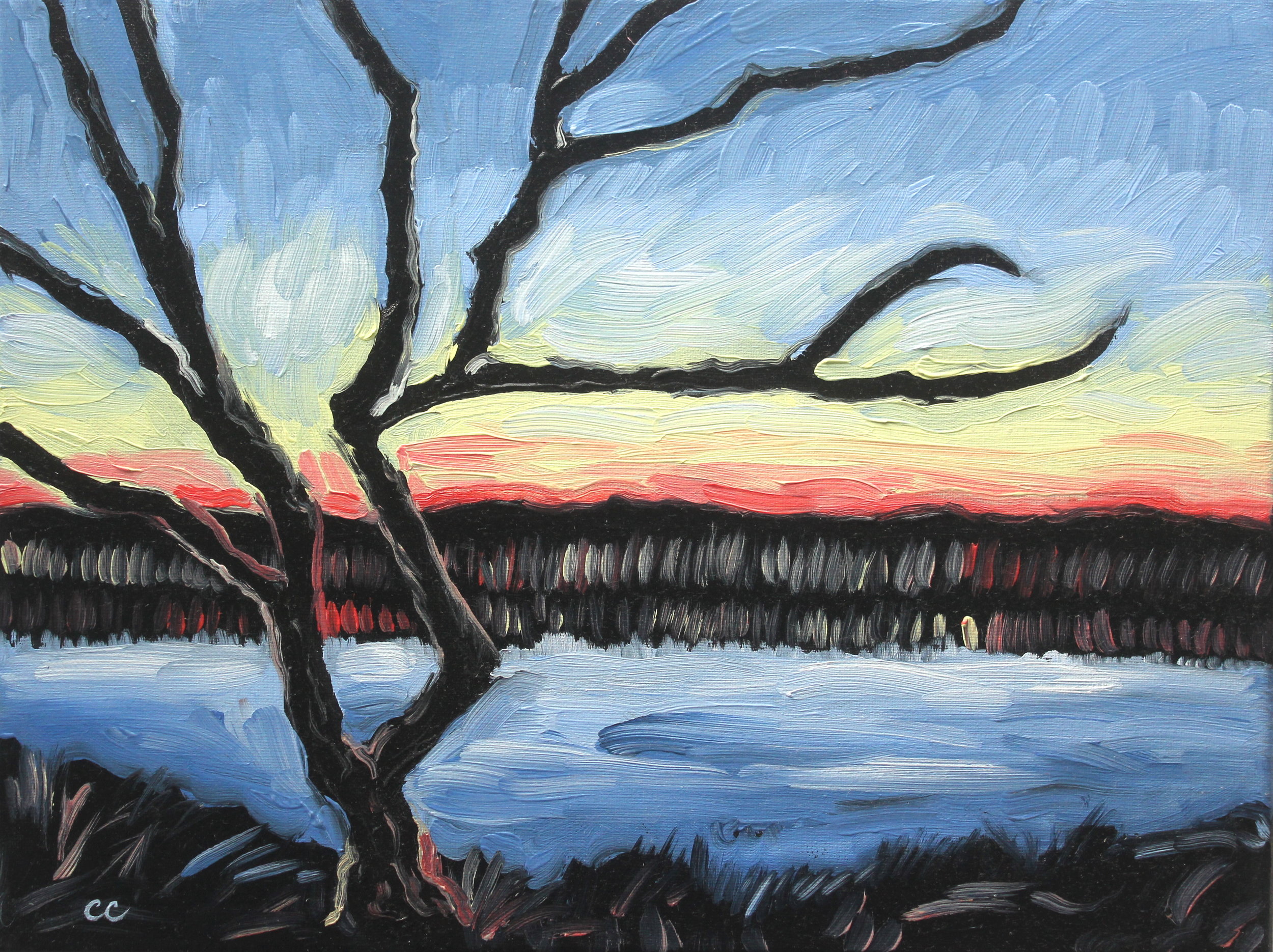 The End of a Love or a Season (12x16" Oil on canvas)