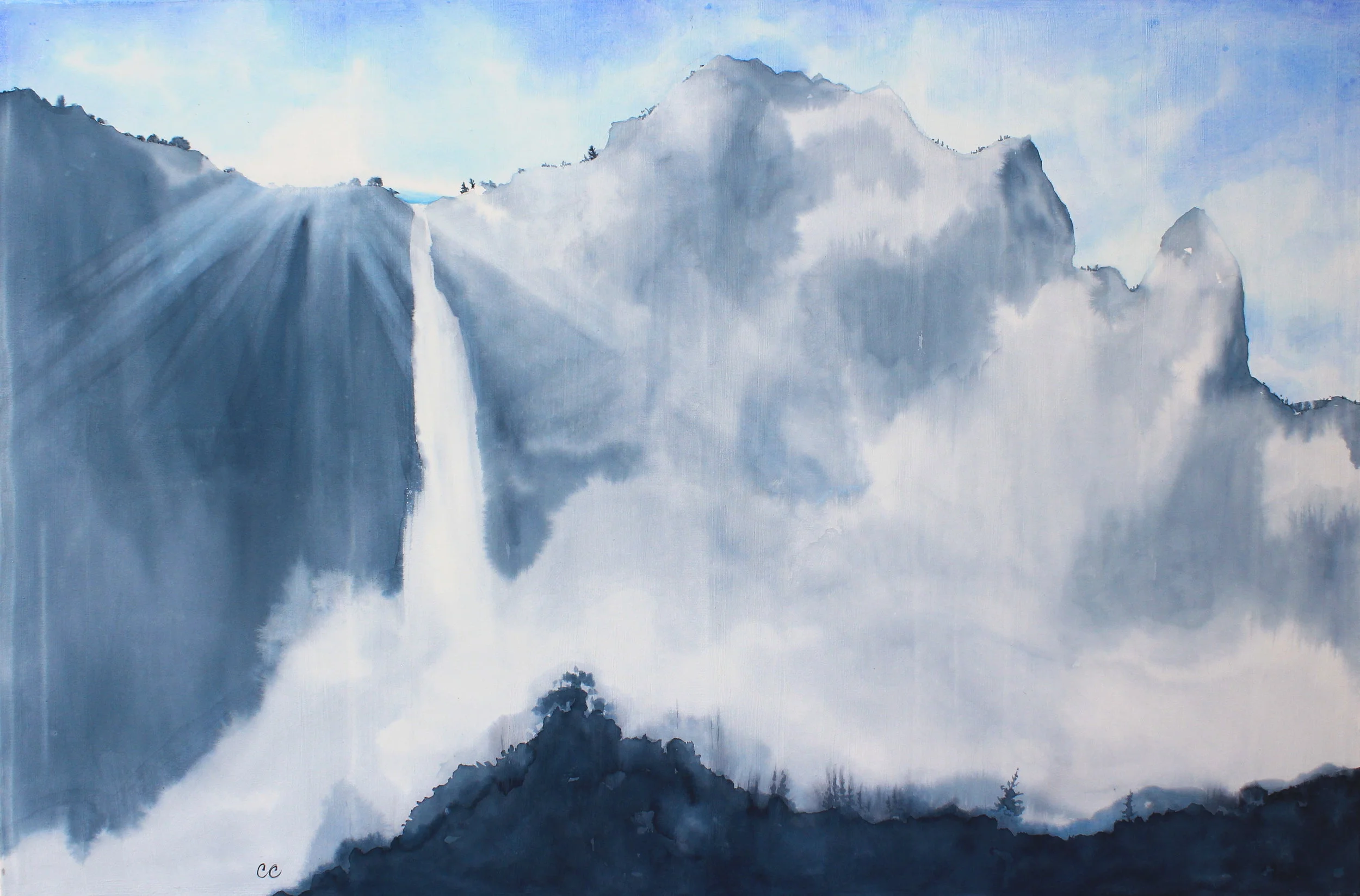 The Throne (40x30" Watercolor on canvas, sold to private collector)