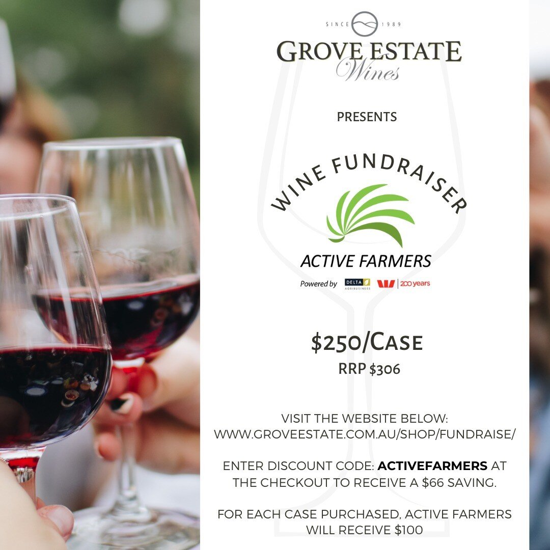 FUNDRAISING WINE OFFER! 

Our friends at @groveestate @ Young NSW hosted the Active Farmers Ride For Resilience evening with Eddie Jones last Friday and it was amazing. More than 200 guests took in the magnificent views over the vineyard while enjoyi