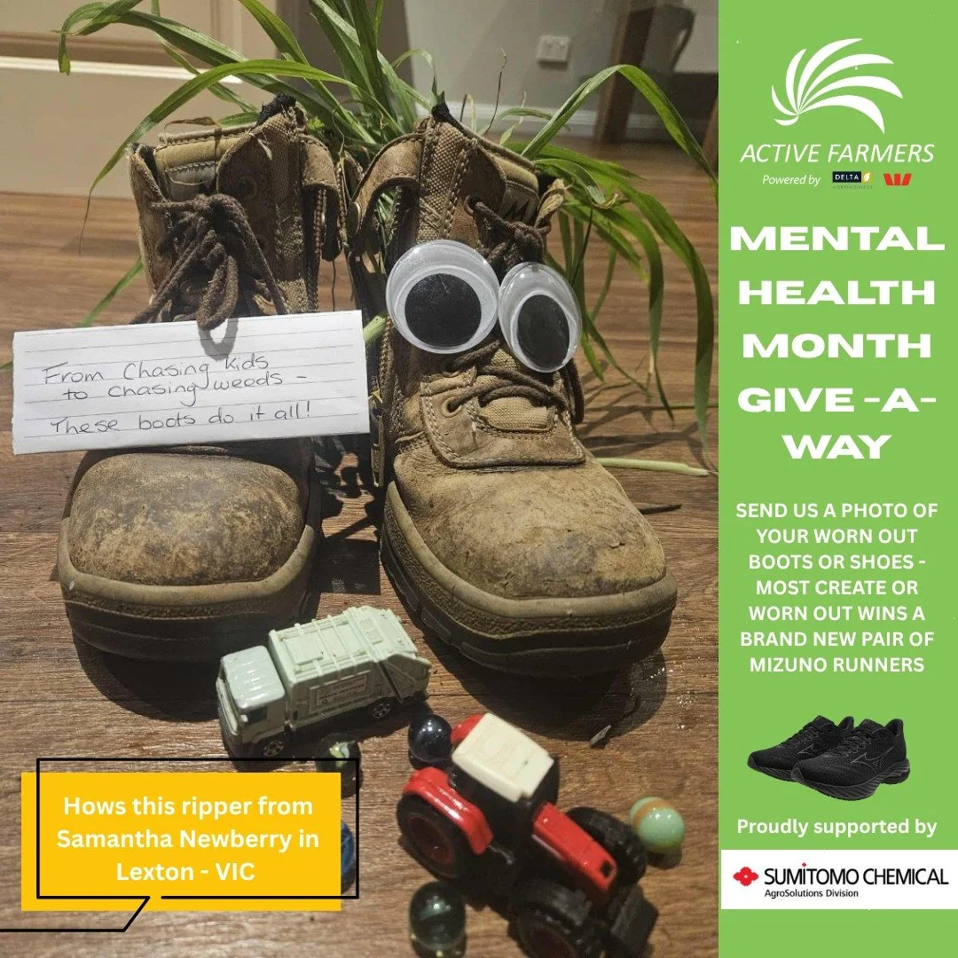 🌏💚 World Mental Health Day Giveaway! 💚🌏

At Active Farmers, we know that good mental health starts with connection, movement, and community &mdash; all things we live and breathe every day in rural Australia. Whether it&rsquo;s through our group 