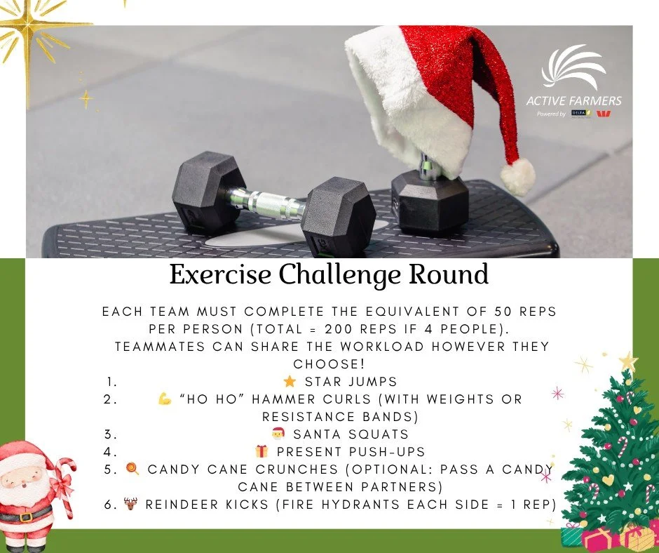 🎄✨ Christmas might still be a little way off&hellip; but it&rsquo;s never too early to have some fun with your Active Farmers crew!

One of our amazing trainers - Carissa in Khancoban has put together a bunch of Christmas-themed group exercise games