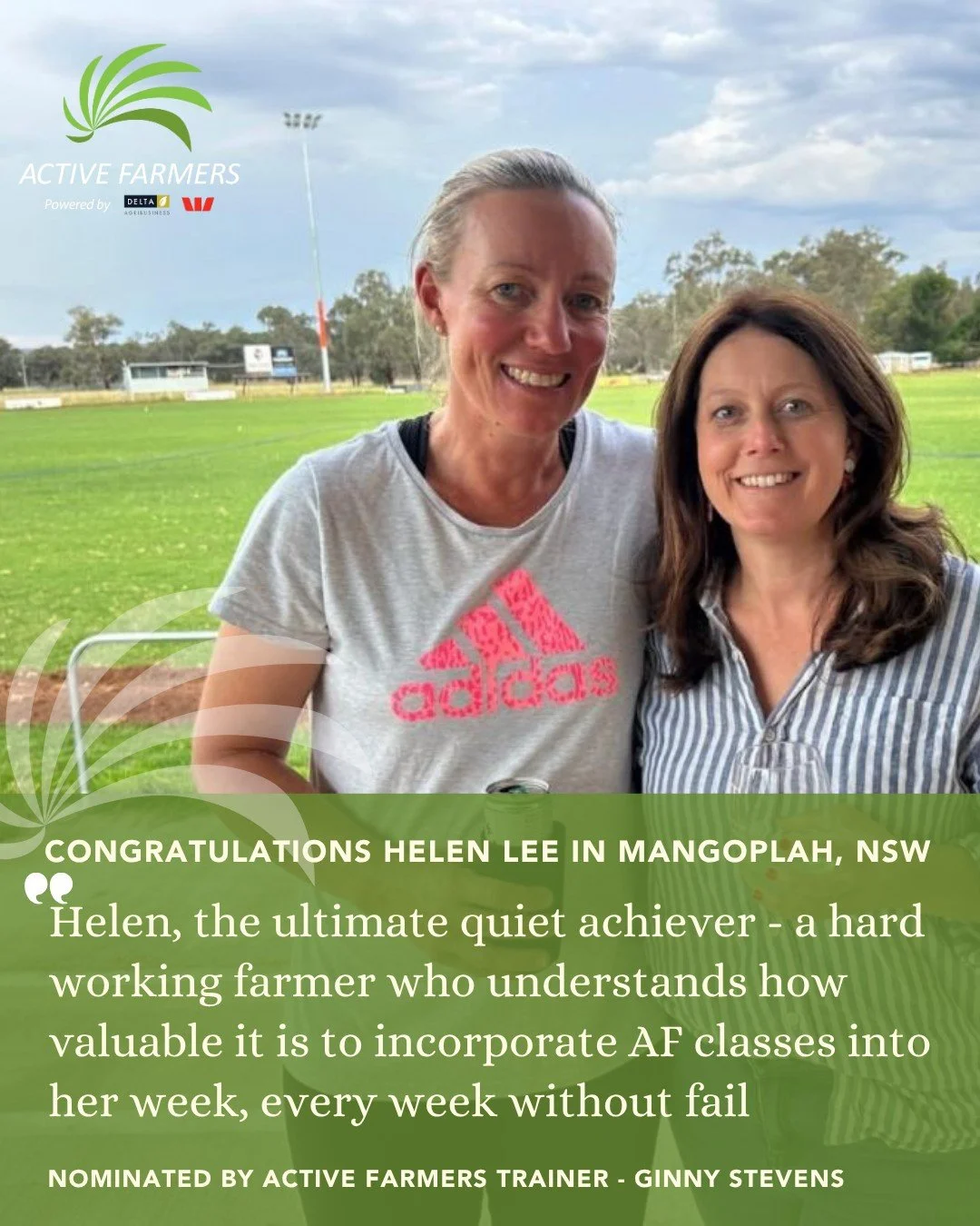 🌟 Another Local Legend Alert! 🌟

Our communities are full of incredible people &mdash; and today we&rsquo;re celebrating another one.
A huge congratulations to Helen Lee (aka Ginny) from Mangoplah, NSW &mdash; our next Local Legend and $100 gift ca