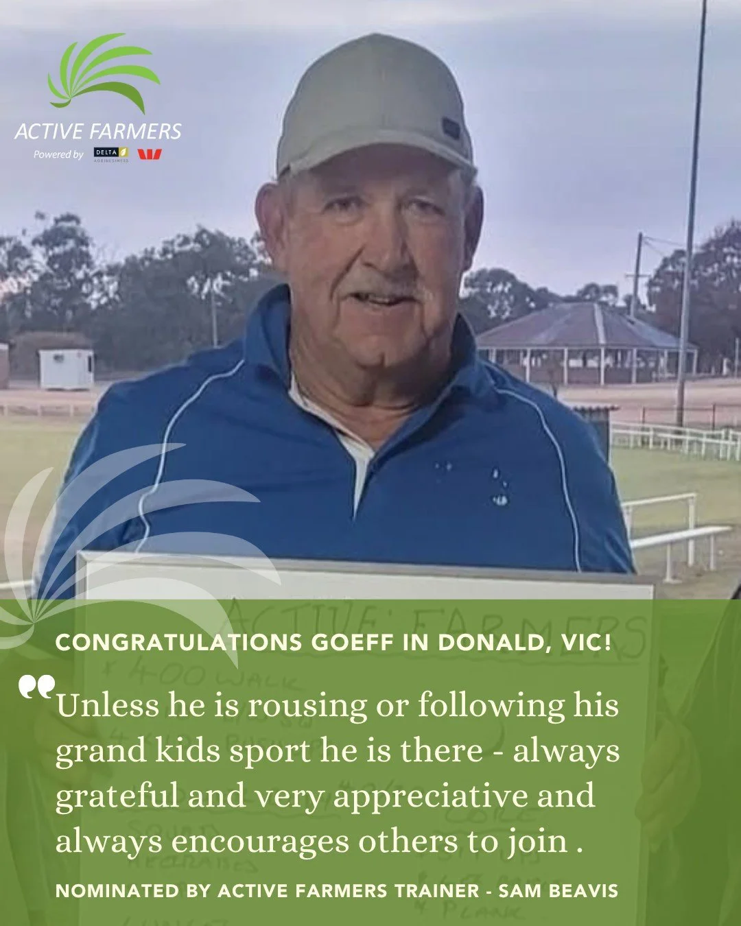 🌟 Meet Our Next Local Legend! 🌟

Today we&rsquo;re celebrating someone who embodies commitment, community spirit and the &ldquo;give it a go&rdquo; attitude we love to see at Active Farmers.

A big congratulations to Geoff, our latest $100 Local Le