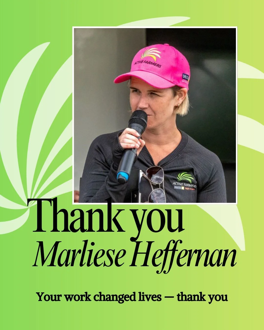 🌾 A huge thank you to Marliese Heffernan! 💚

For more than 7 incredible years, Marliese has been a powerhouse in her Active Farmers community &mdash; building connection, supporting wellbeing and motivating people to move, laugh and show up for the