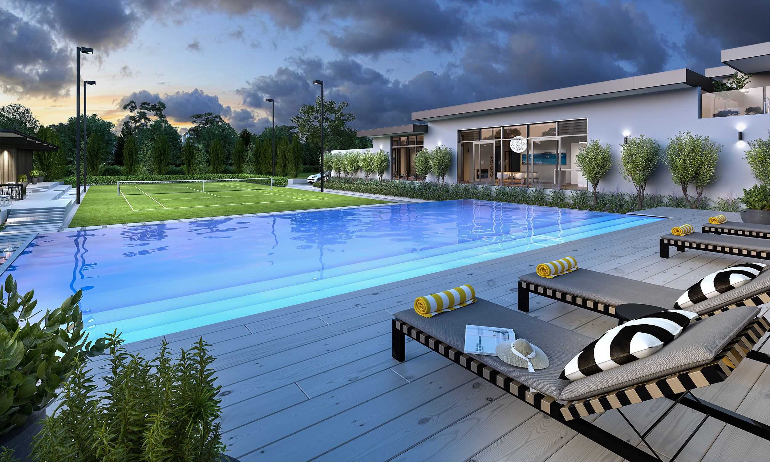 Maddison Estate - Pool Dusk MR.jpg