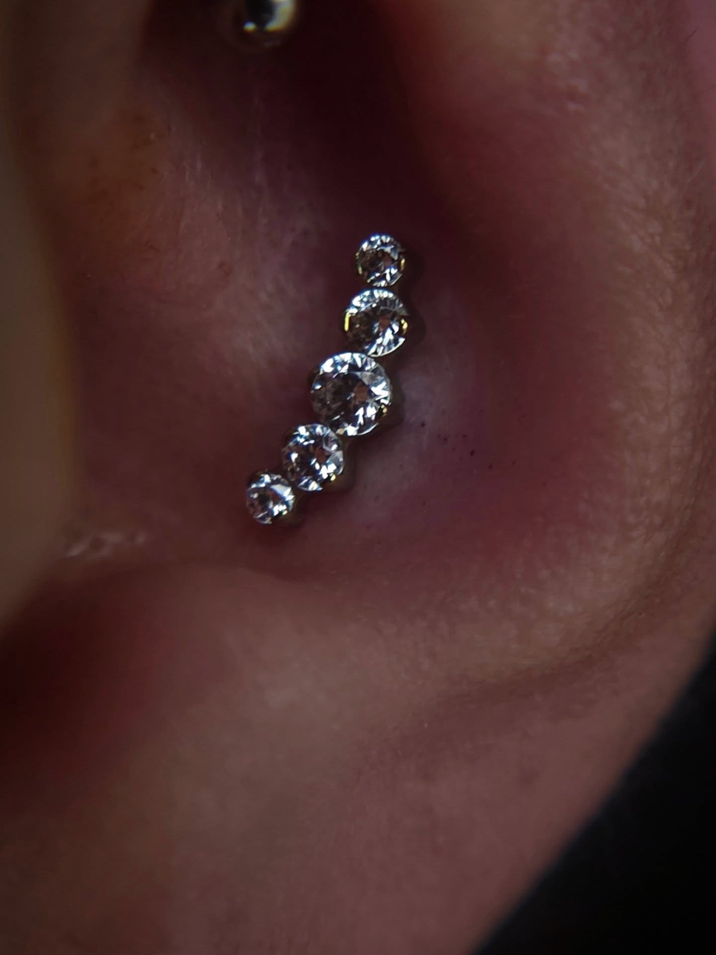 The new titanium jewelry has hit the case and this cutie was the first to snag one of the new Priums. ✨
@ozbri anodized it at 61v for a nice mellow yellow and I did the piercing. 😎
She should be visiting someone out in the Bay area for a downsize!