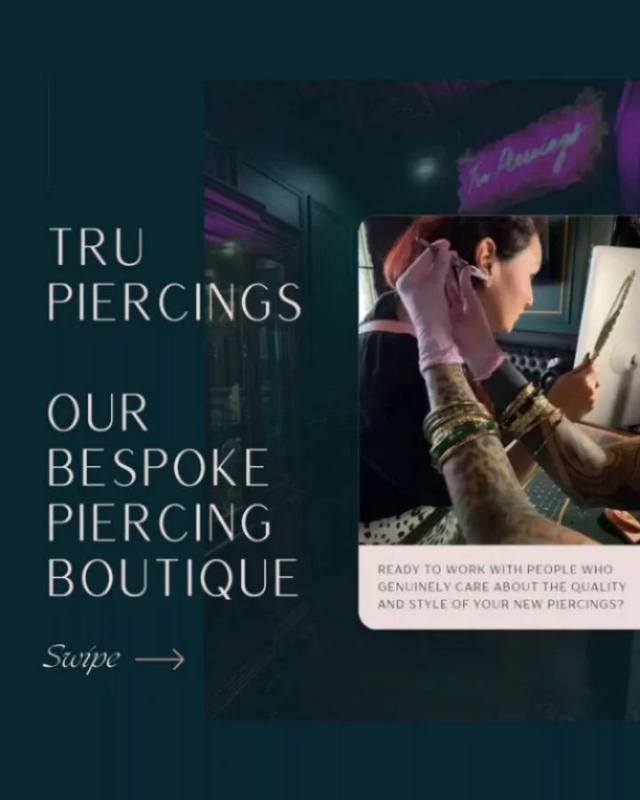 Got a piercing idea in mind? Curious to see what our boutique experience is like? 👀 

Book your spot or swing by when we're open. We can't wait to work with you!

LINK IN BIO ✨ 

When you come in, it's about the full experience - not just the pierci