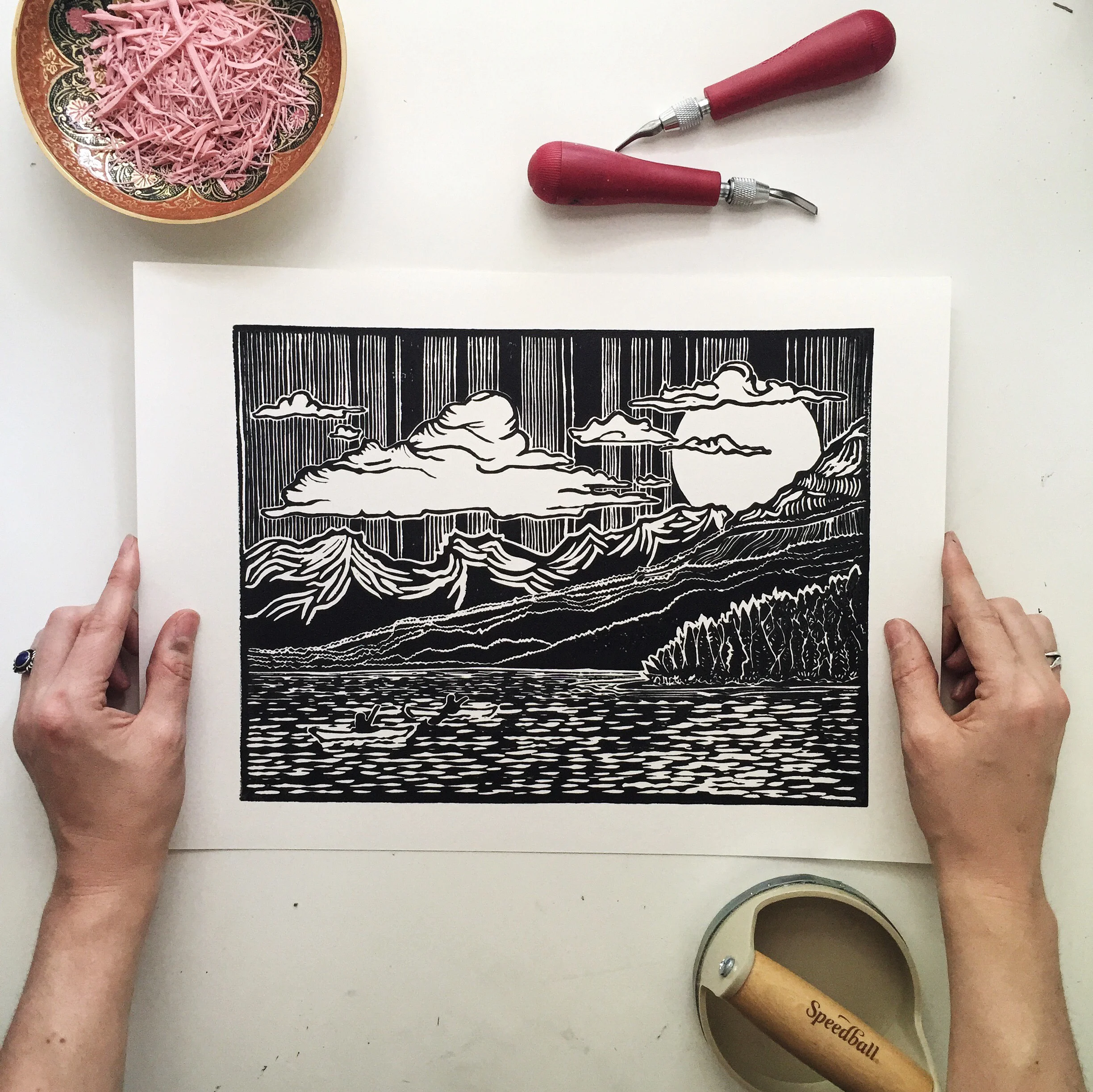 Carving & Inking Mountains