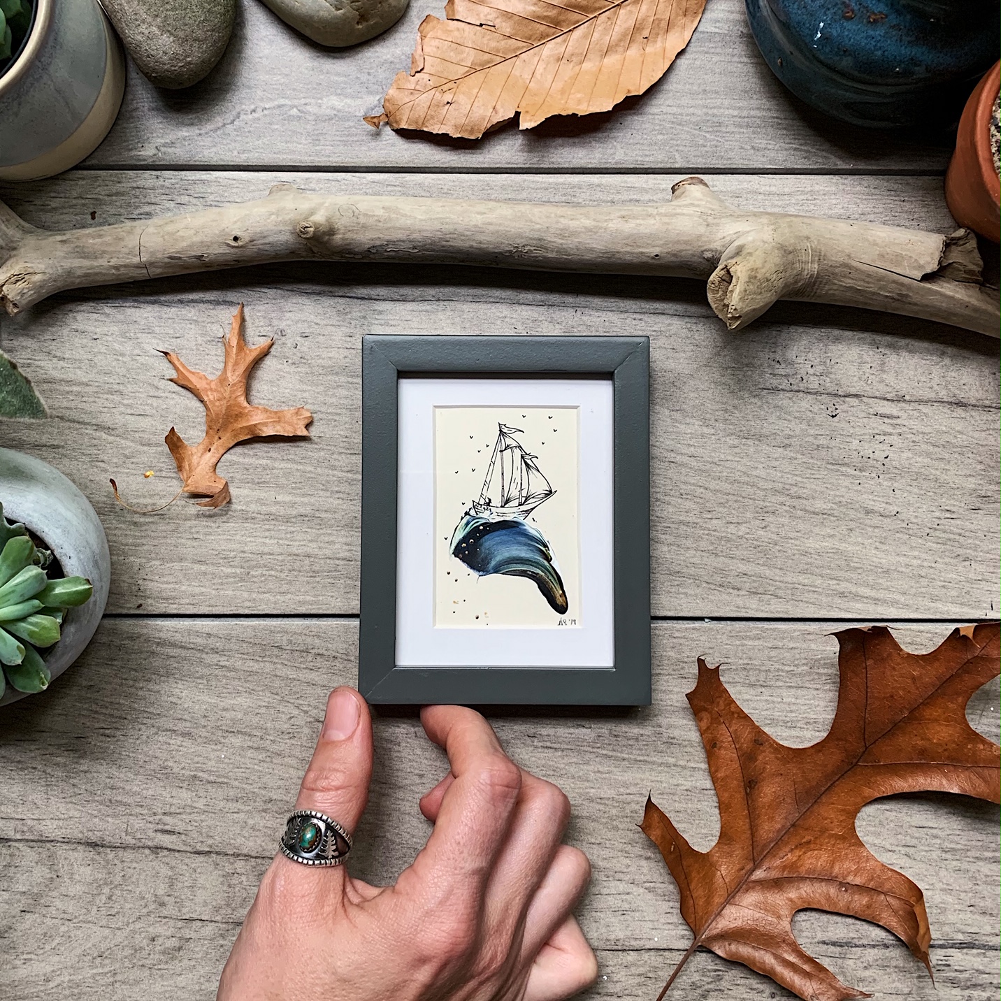 Framed Miniature Sailing Daydream