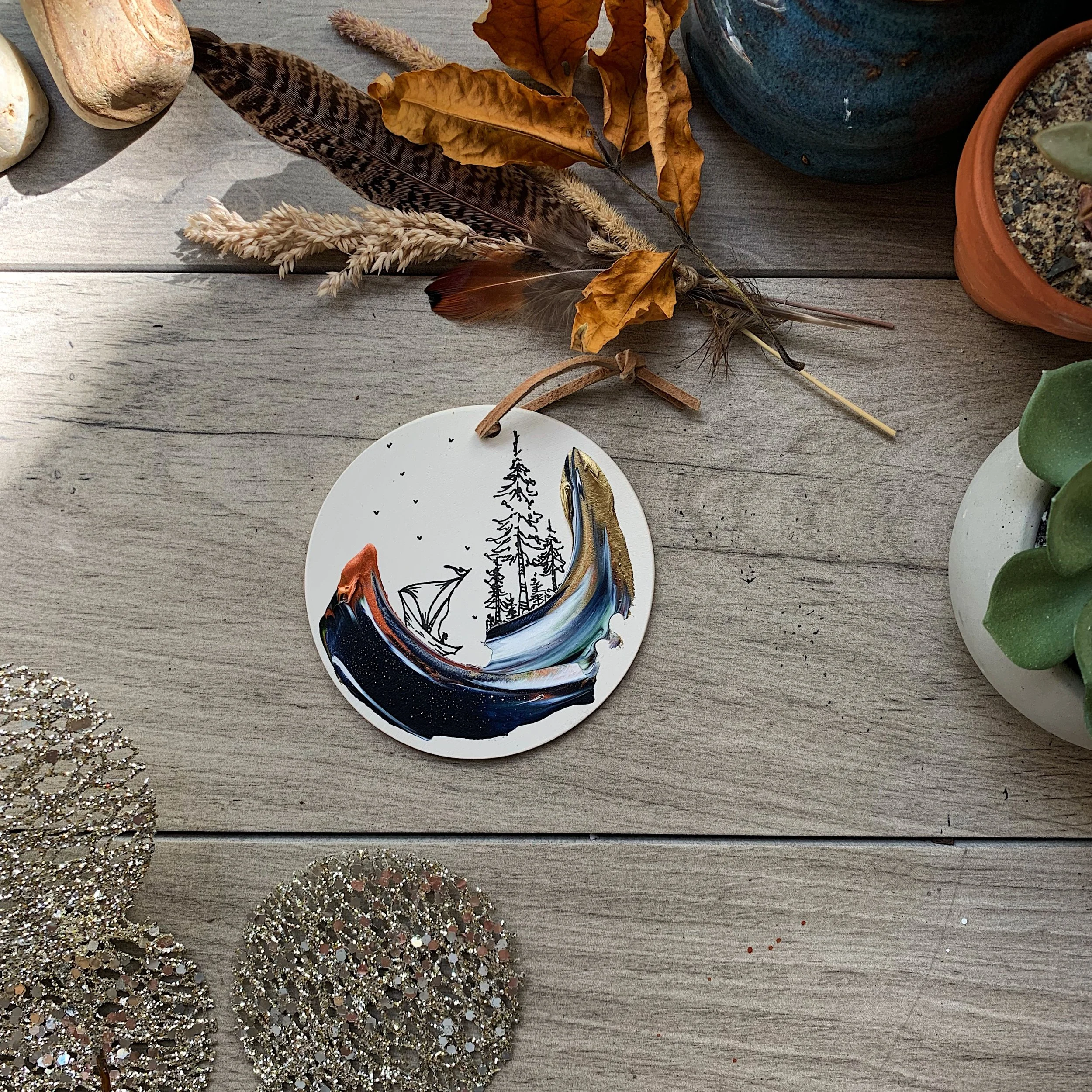 Thin Ceramic Ornament #1