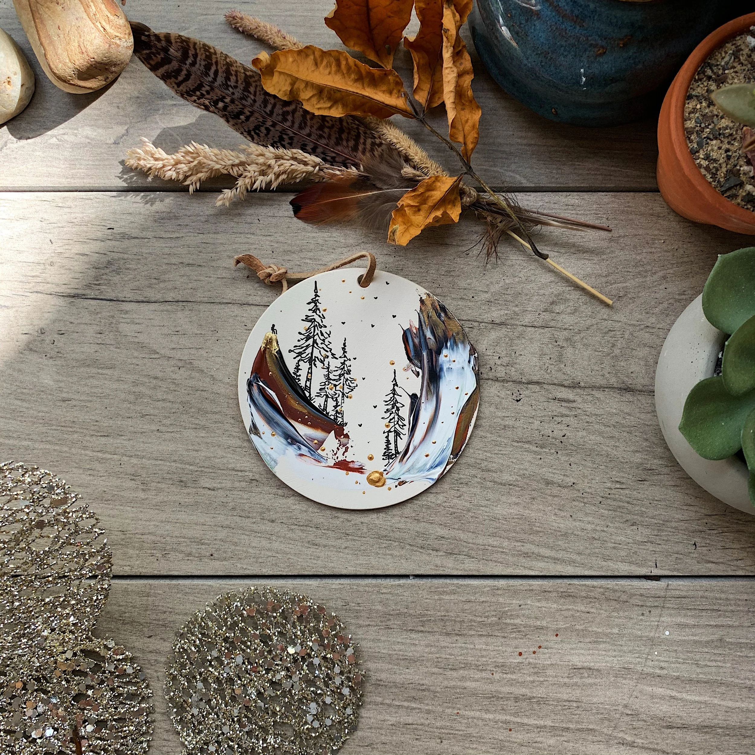 Thin Ceramic Ornament #3