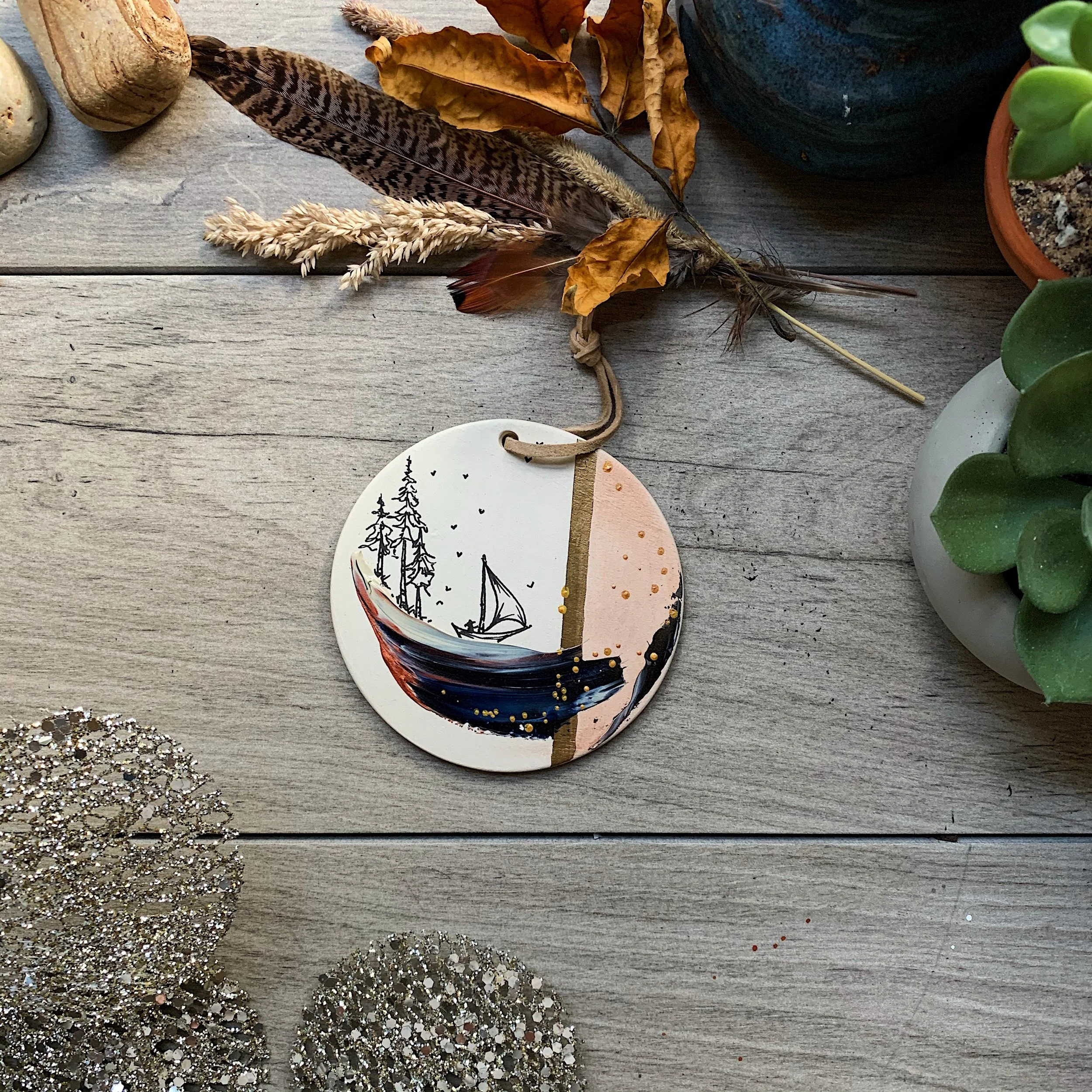 Thin Ceramic Ornament #4