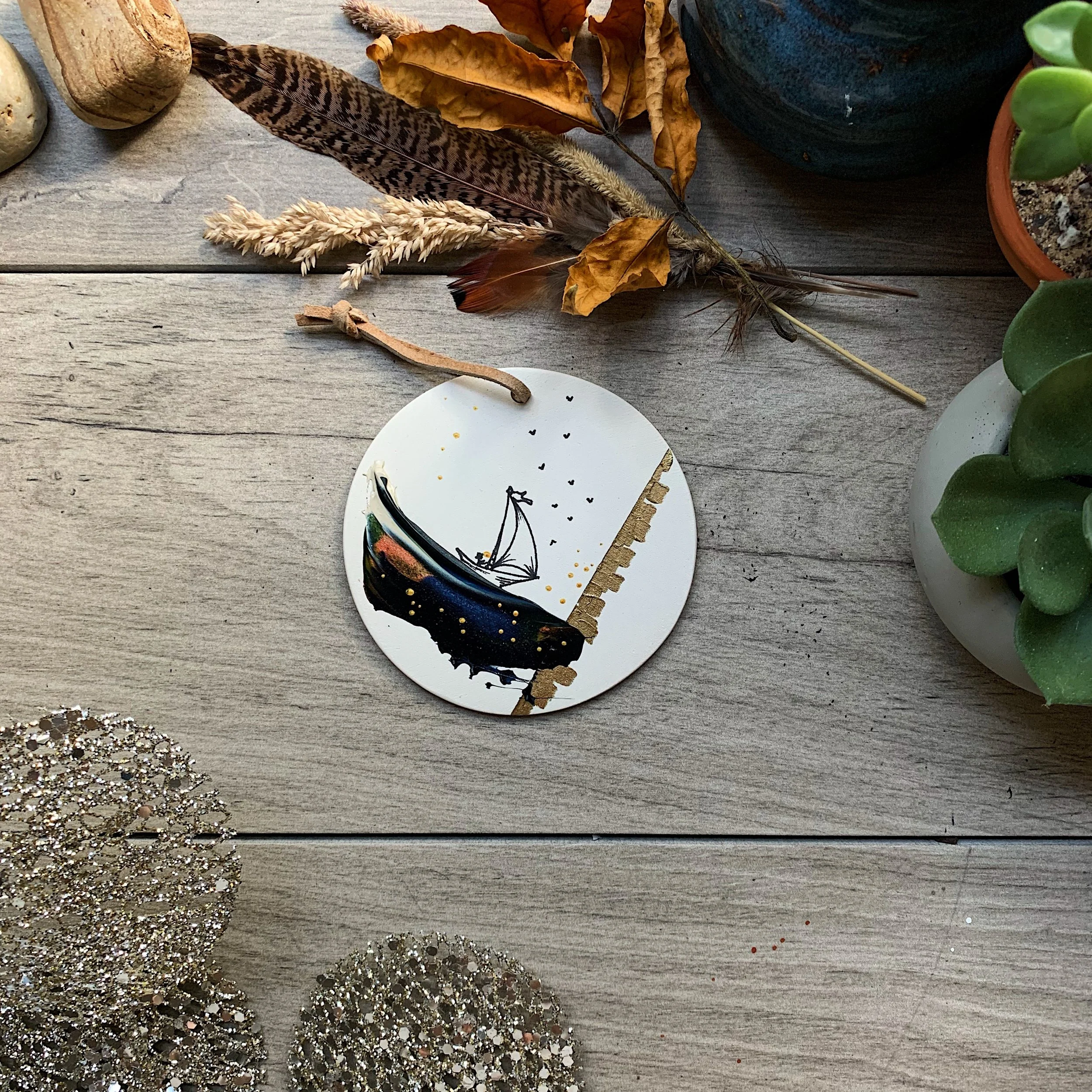 Thin Ceramic Ornament #5