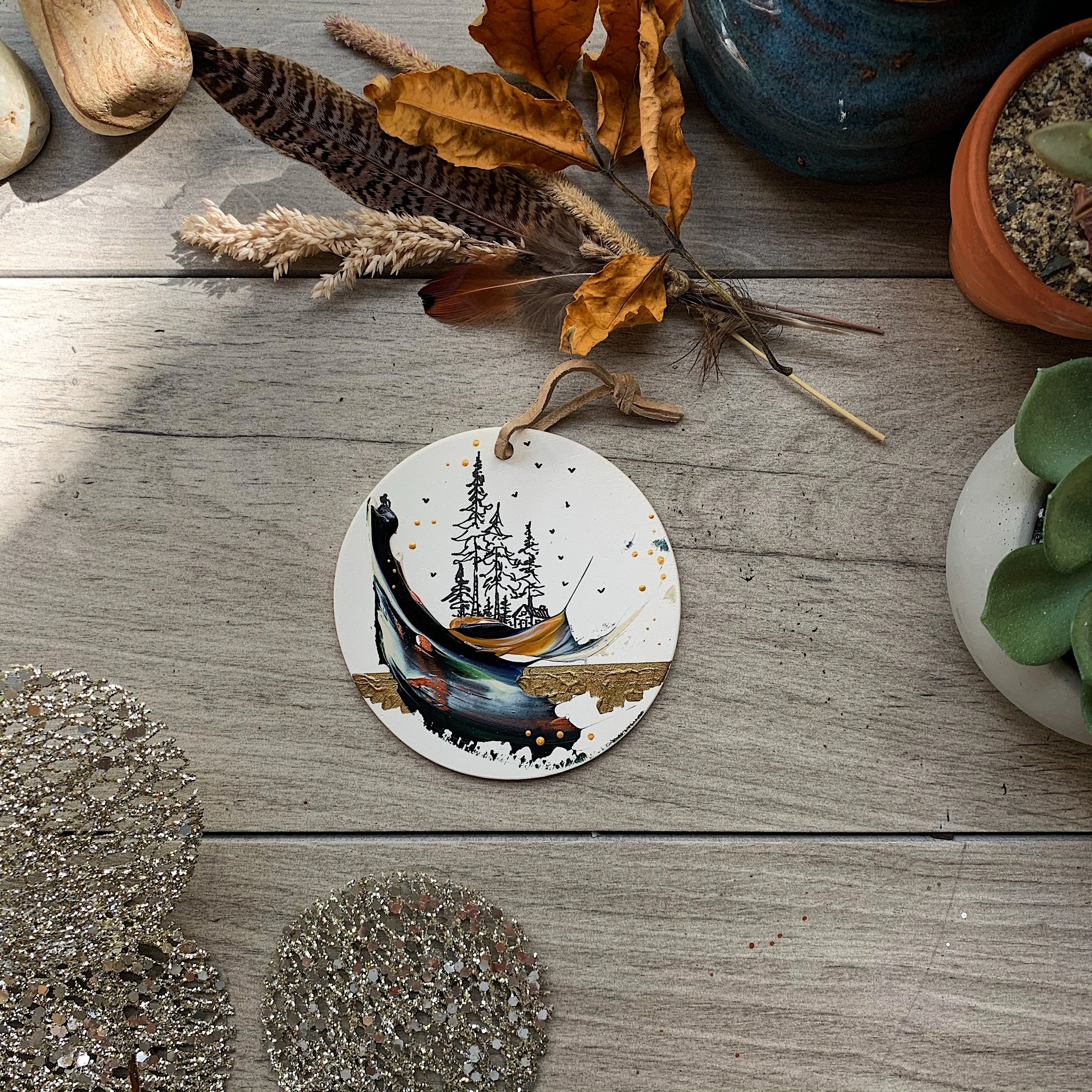 Thin Ceramic Ornament #8