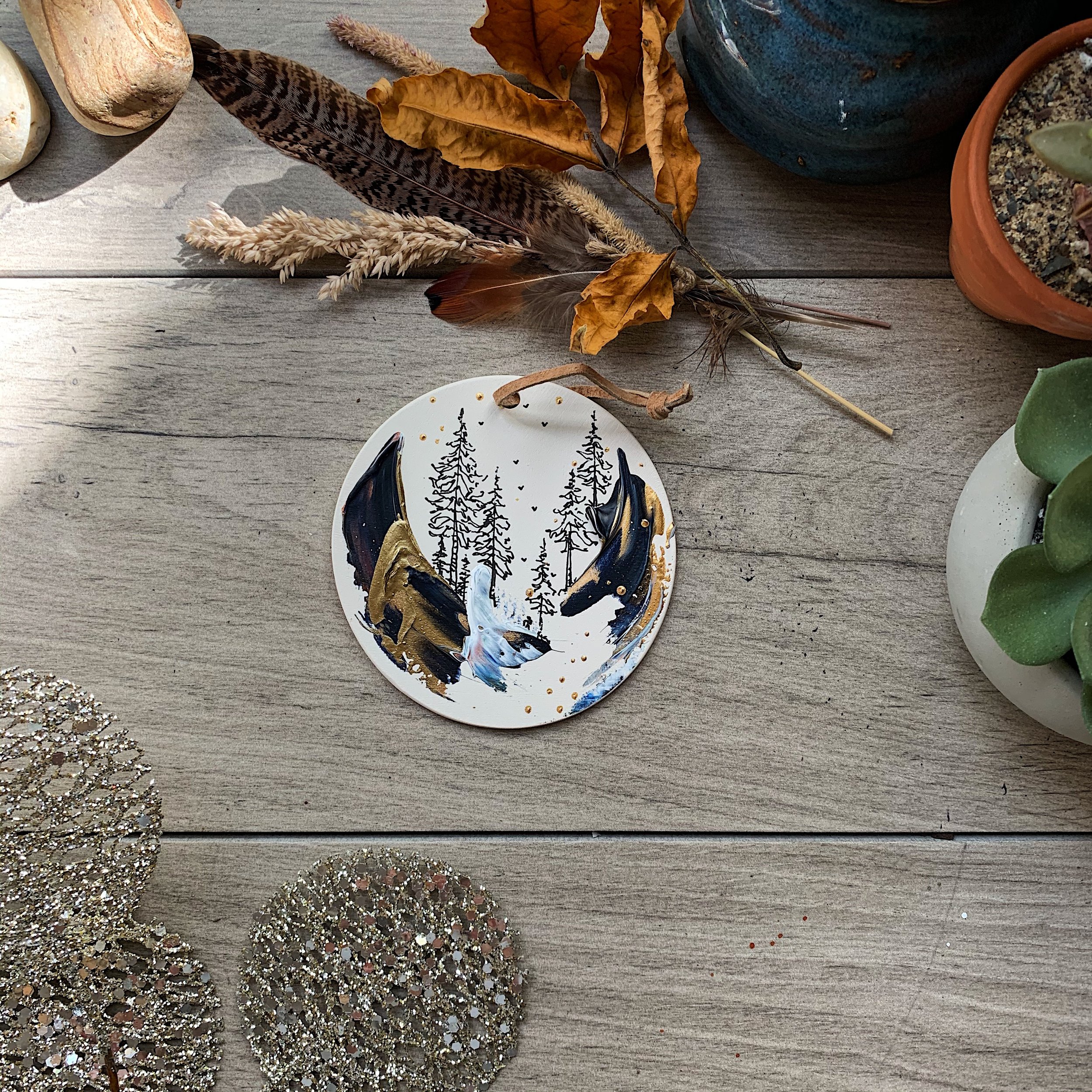 Thin Ceramic Ornament #12