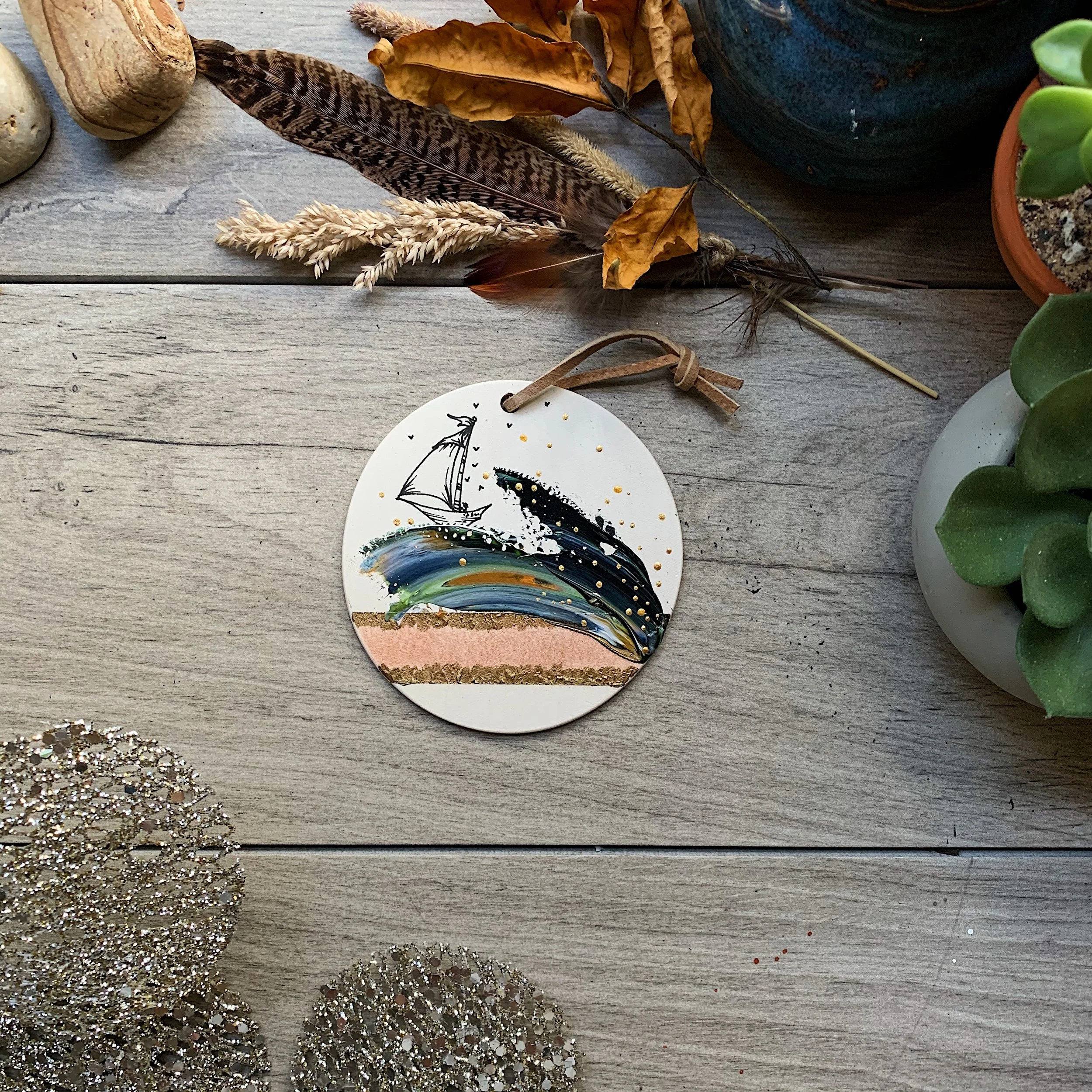 Thin Ceramic Ornament #13