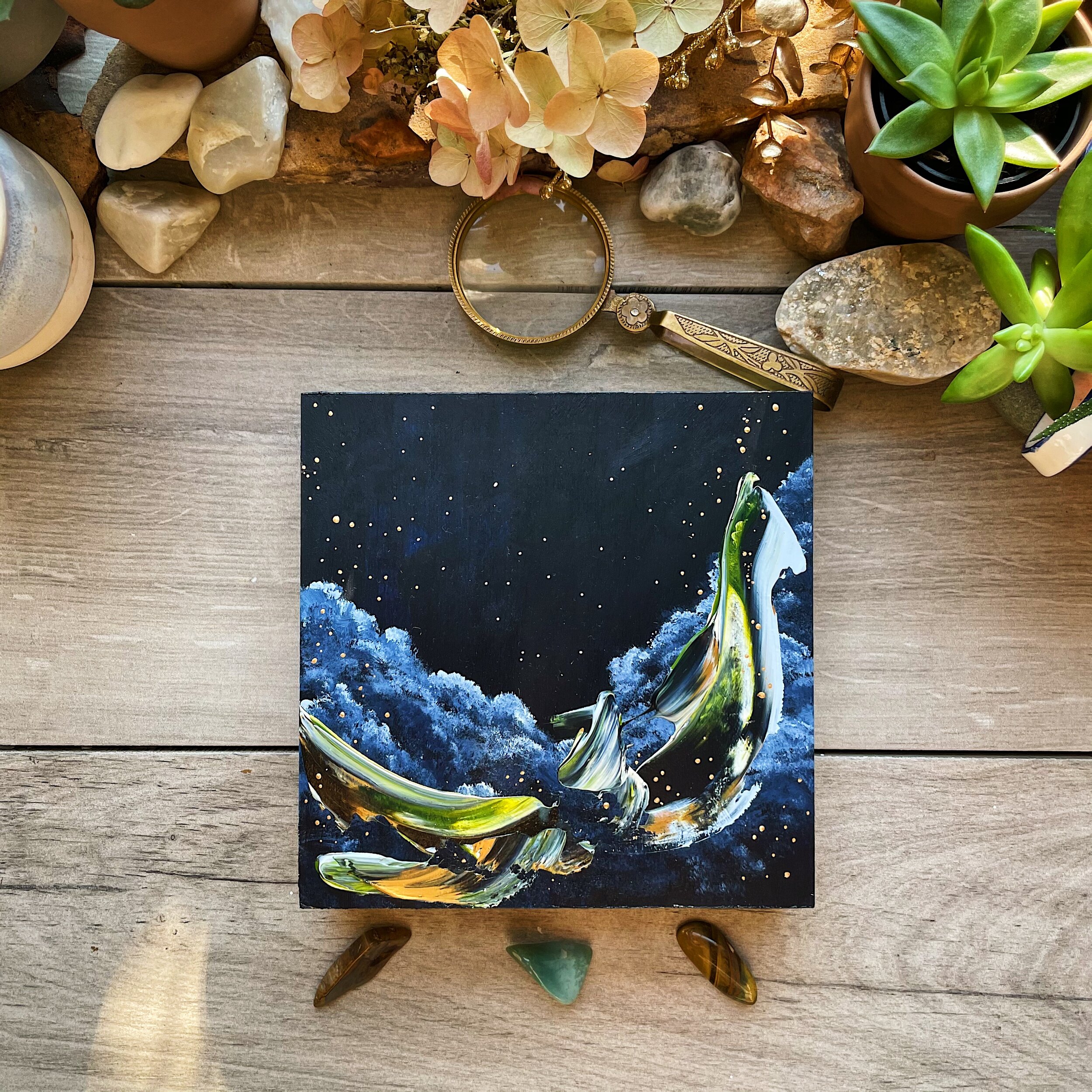 Medium Daydream on Wooden Panel