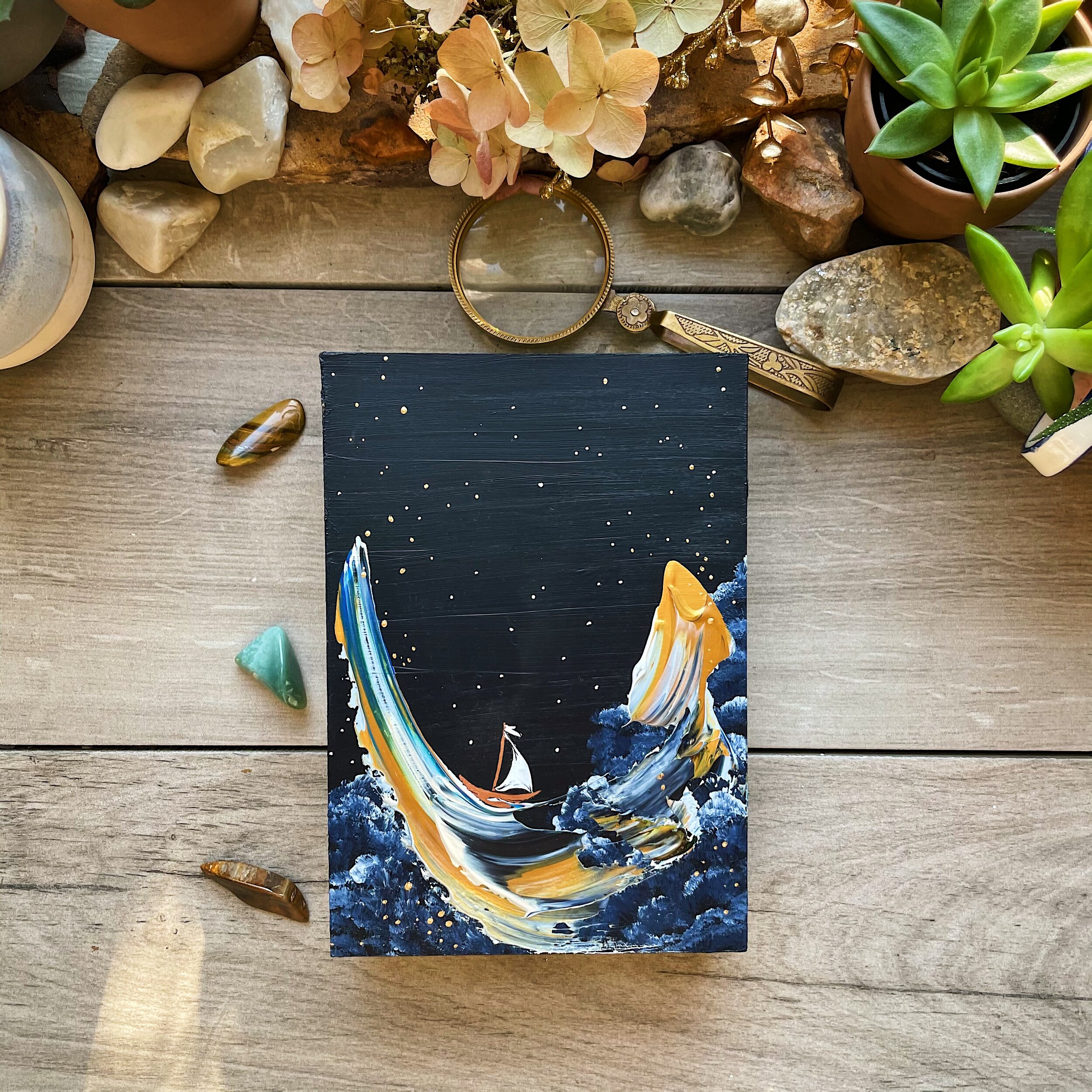 Medium Daydream on Wooden Panel