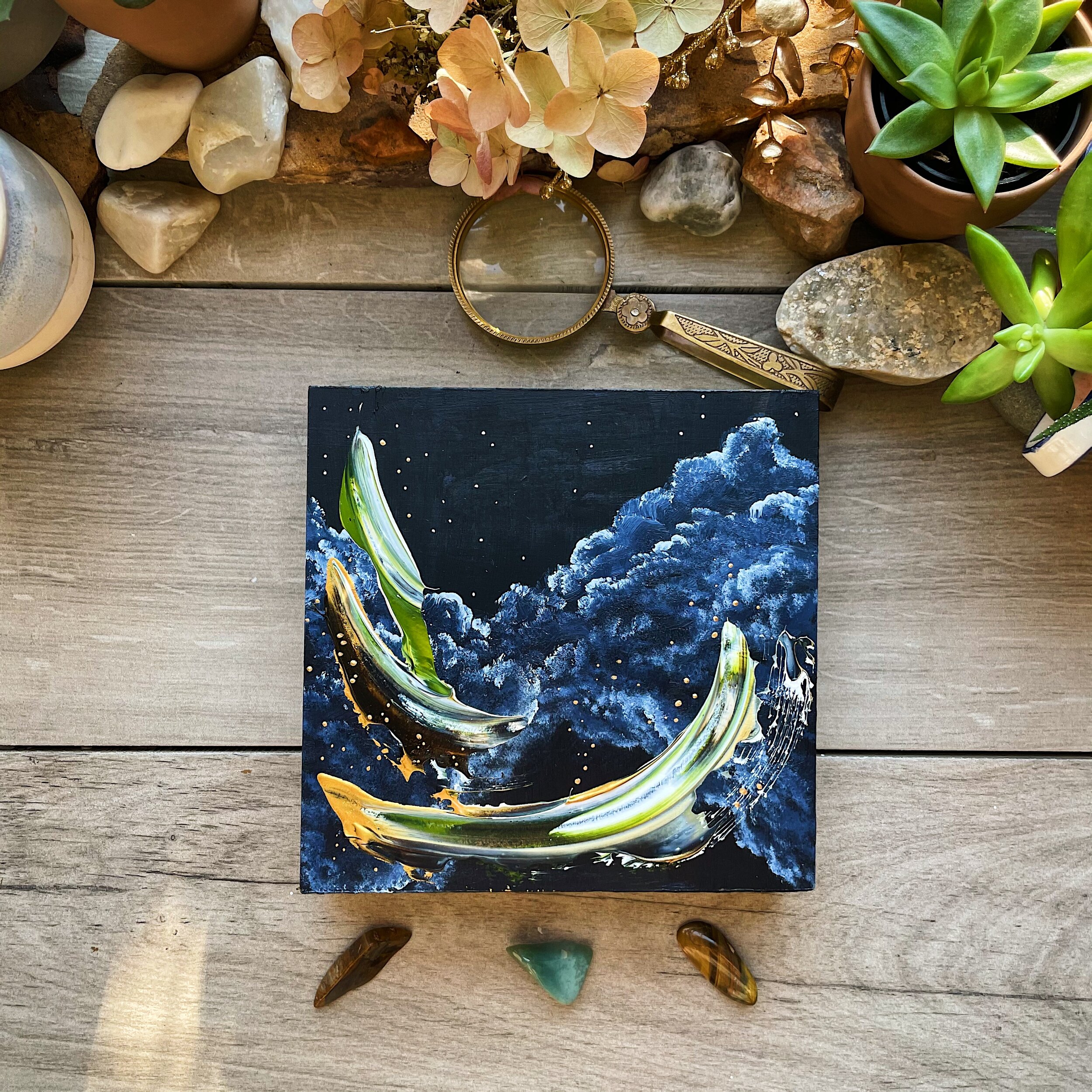 Medium Daydream on Wooden Panel