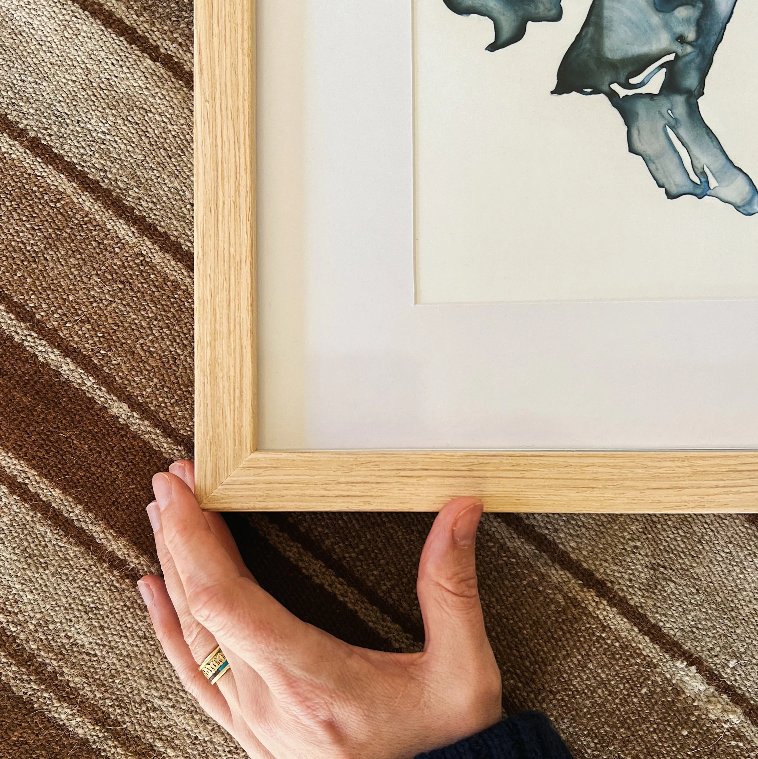 Custom Framing with Natural Wood Frame