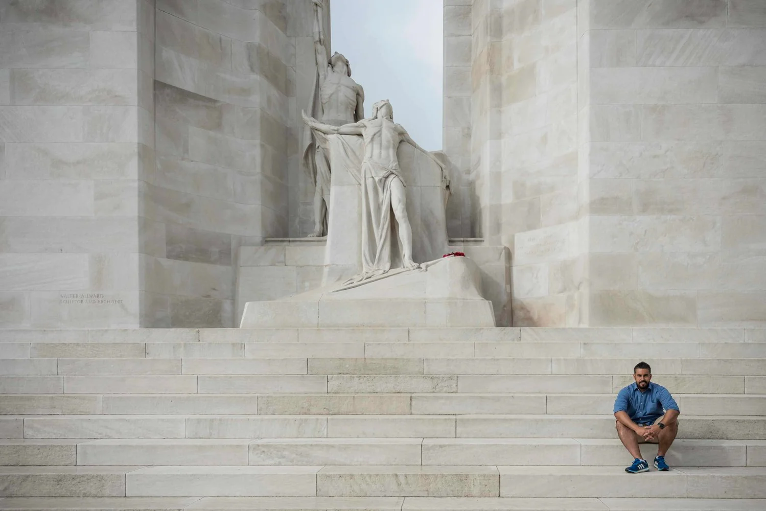 Here I am at the Canadian National Vimy Memorial.