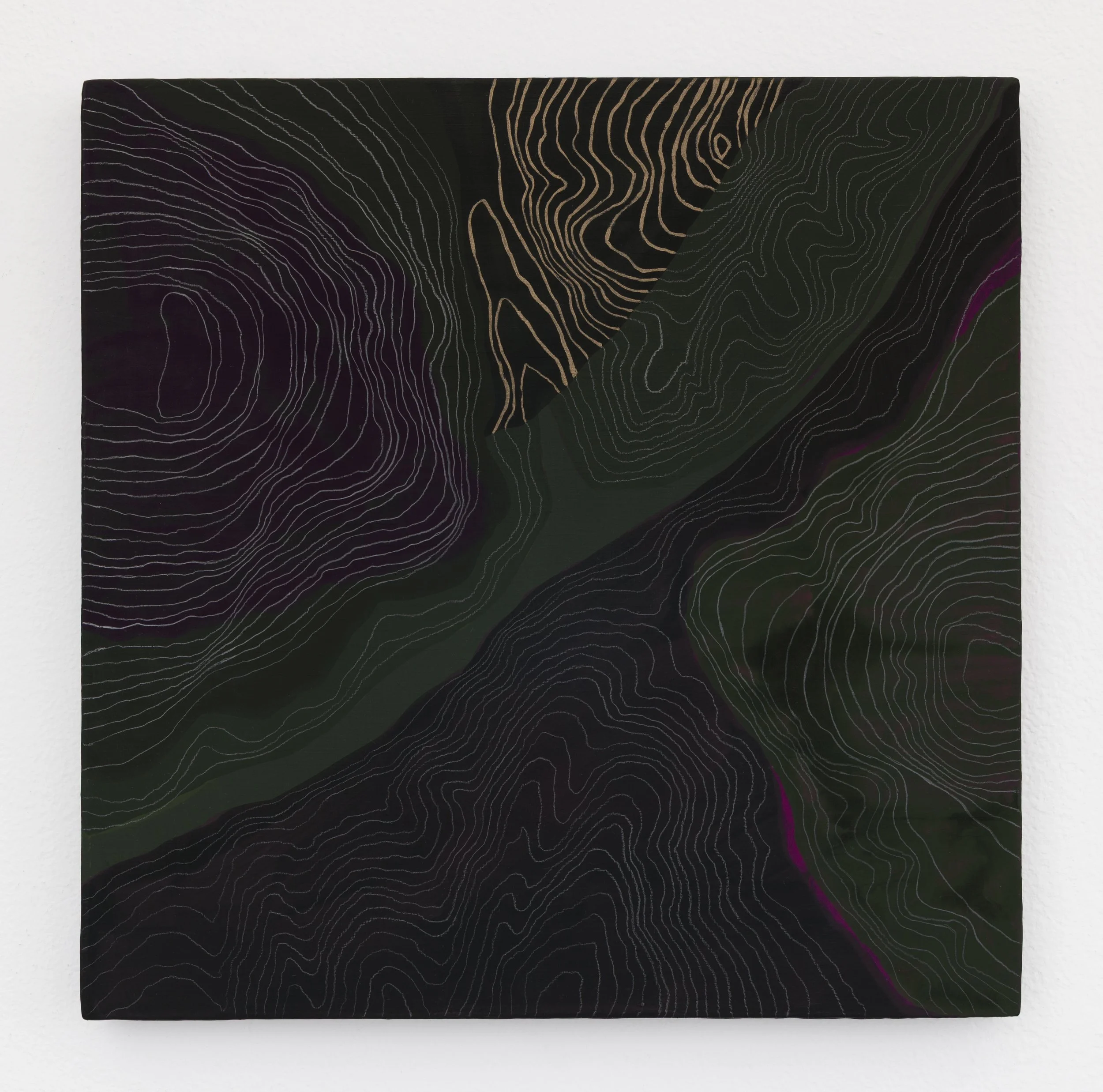   Mapping 6  10x10 in Flashe, acrylic paint and graphite on panel 2025  Photo credit: Andrew Schwartz 