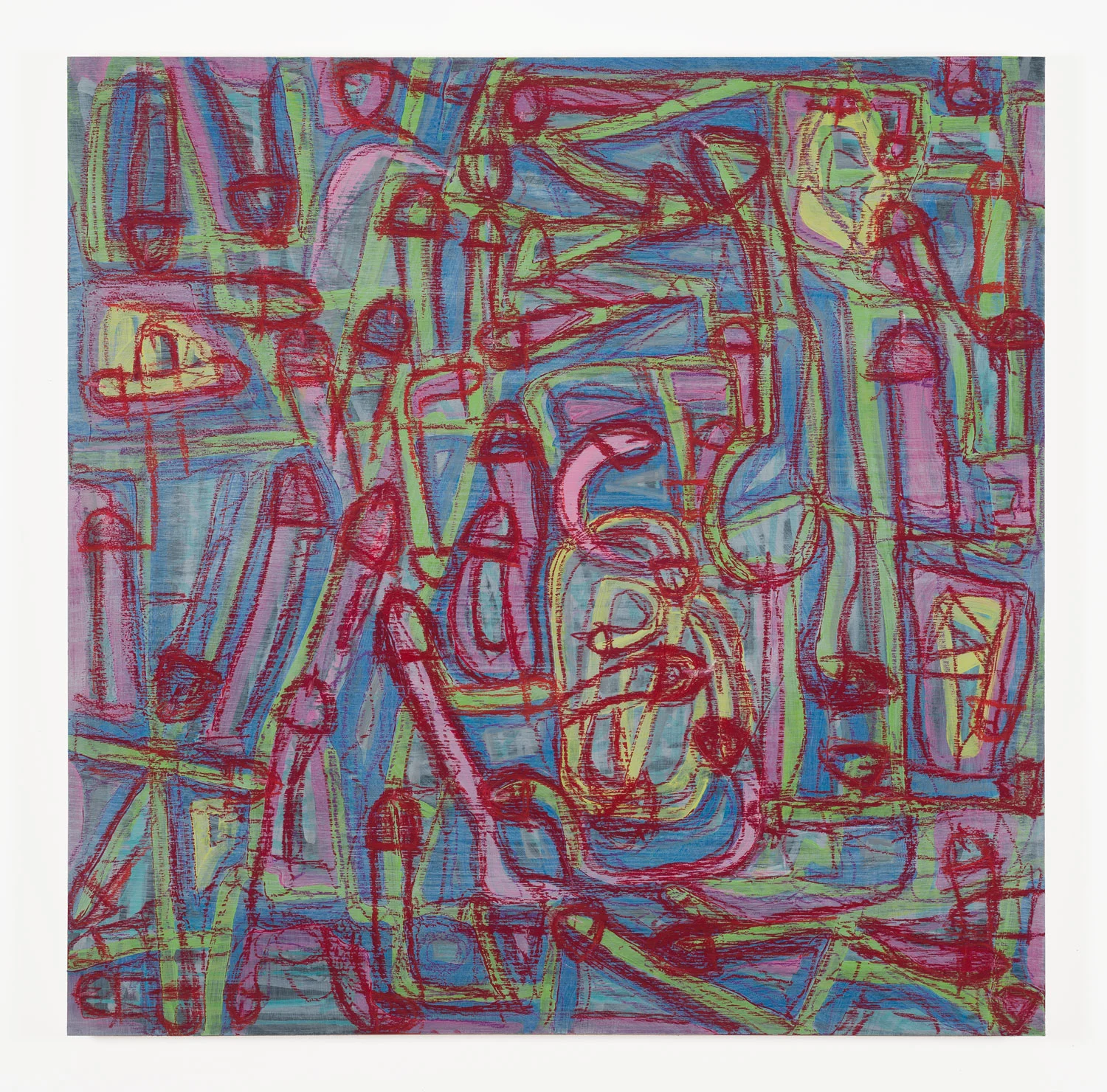 Contiguity (Venereal) Acrylic & pastel on panel 36" x 36"