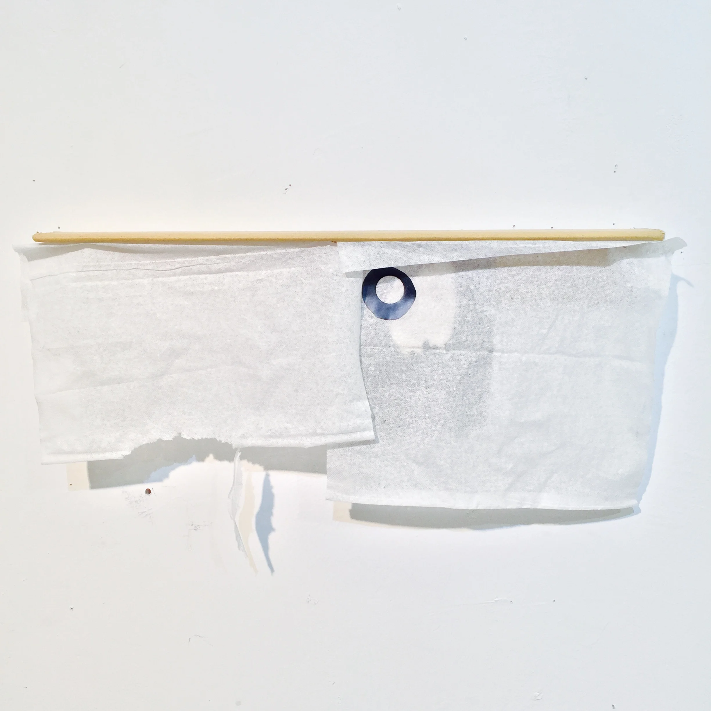 Memory hoarder Tissue paper, scrap packaging cardboard & vinyl, cassette album cover 16" x 8" x 5"
