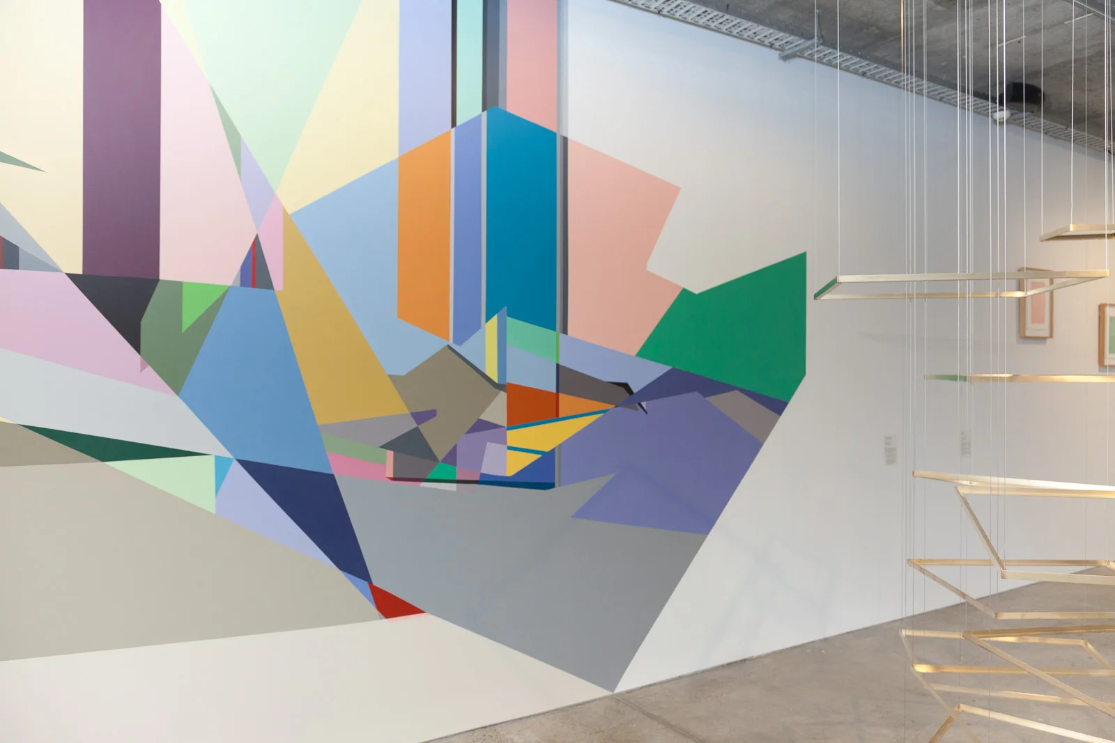 Counter Compositions , 2016 Installed at Artbank (Sydney), photographed by Docqment Site responsive wall paintings by Lieutenant and Vassallo - acrylic paint applied directly to wall