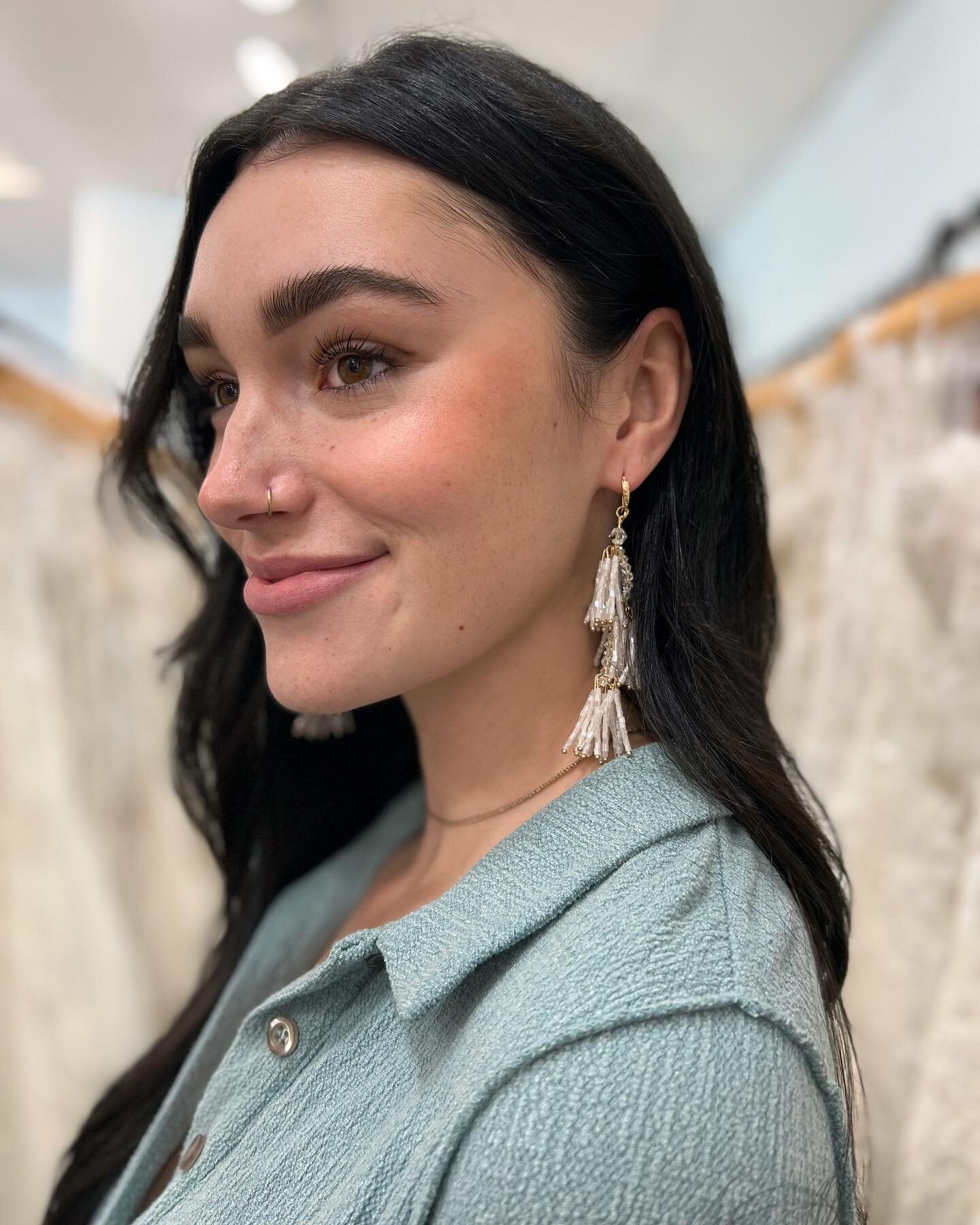 We have some STUNNING new earrings from @heirloombridalcompany 🤩 Ranging from funky and flirty to clean and classic, we got you covered on all your earring needs 🤍 #bsbbride #bridalaccessories #heirloombridal #njbride