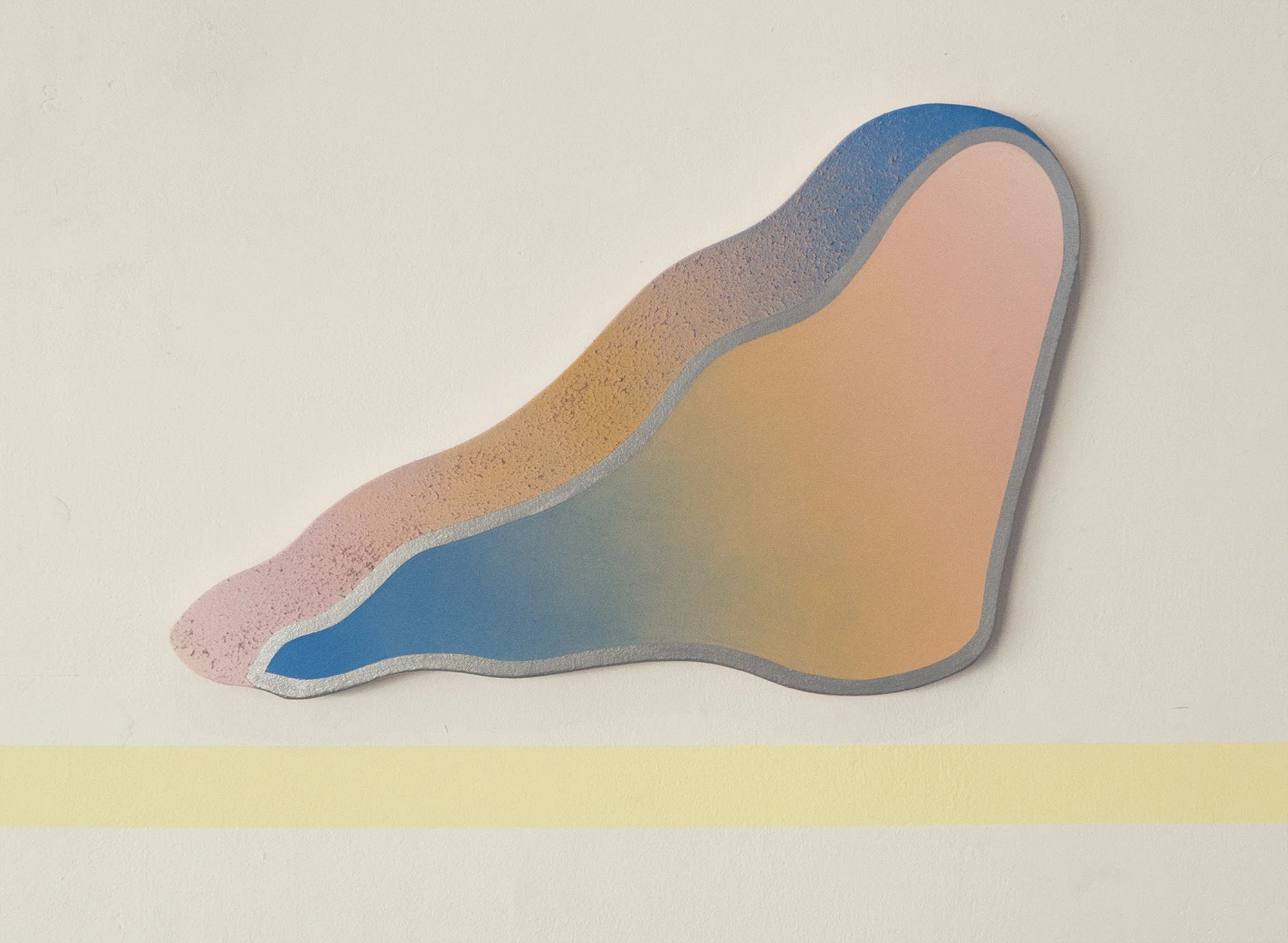 Shaped canvas, Australian artist, contemporary art, Australian artist, Perth artist, painting, futuristic, gradient, exhibition, disabled artist