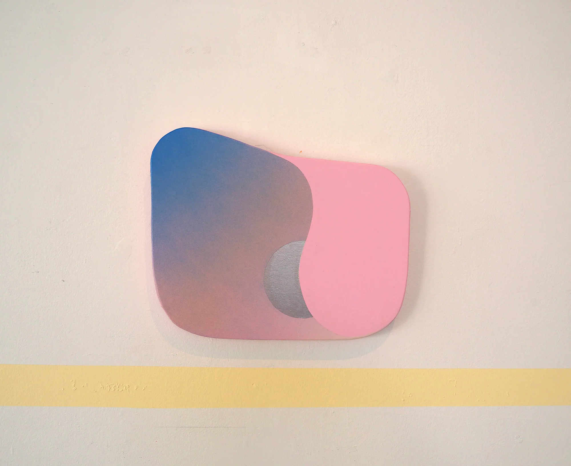 Shaped canvas, Australian artist, contemporary art, Australian artist, Perth artist, painting, futuristic, gradient, exhibition, disabled artist