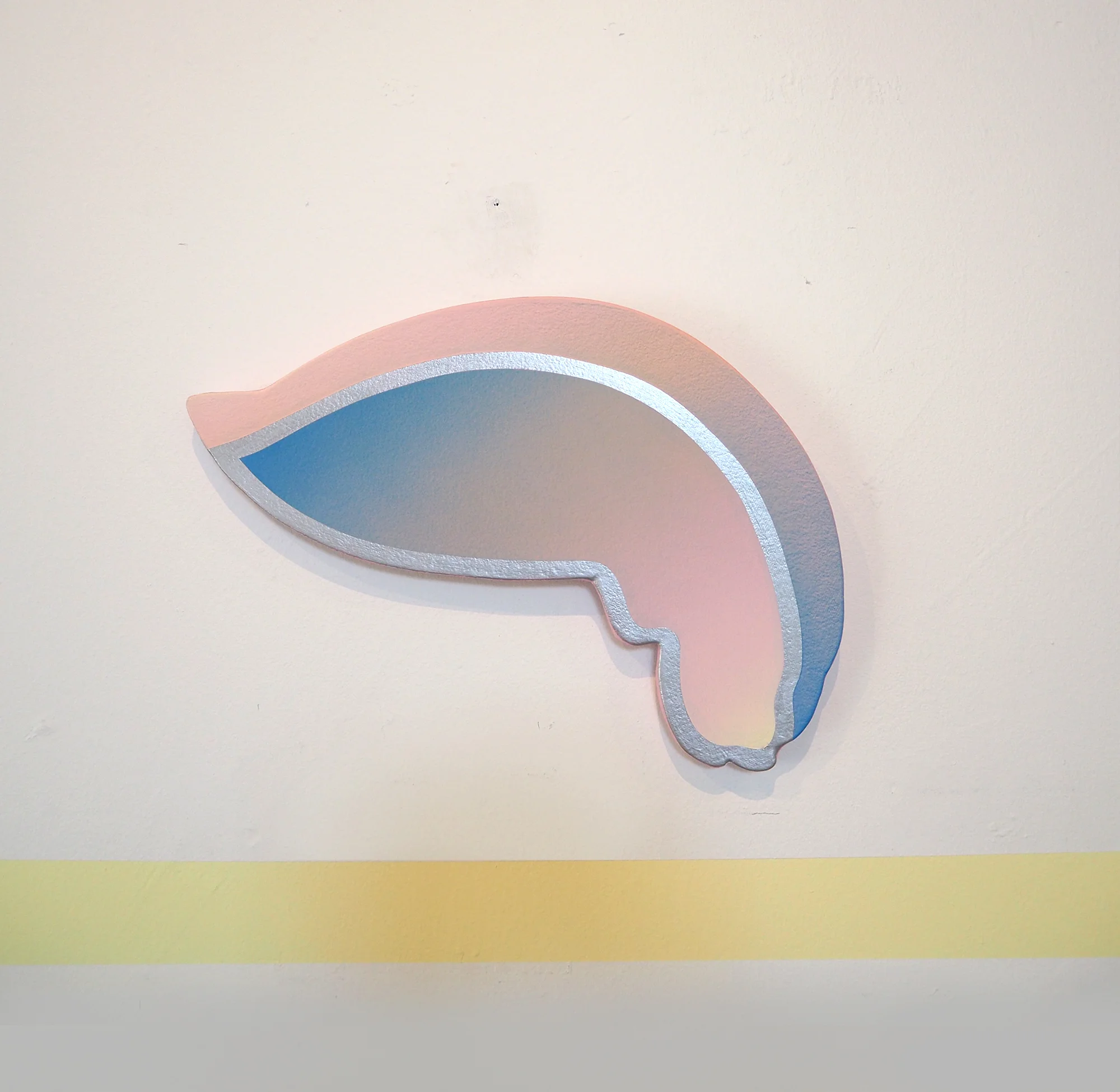 Shaped canvas, Australian artist, contemporary art, Australian artist, Perth artist, painting, futuristic, gradient, exhibition, disabled artist
