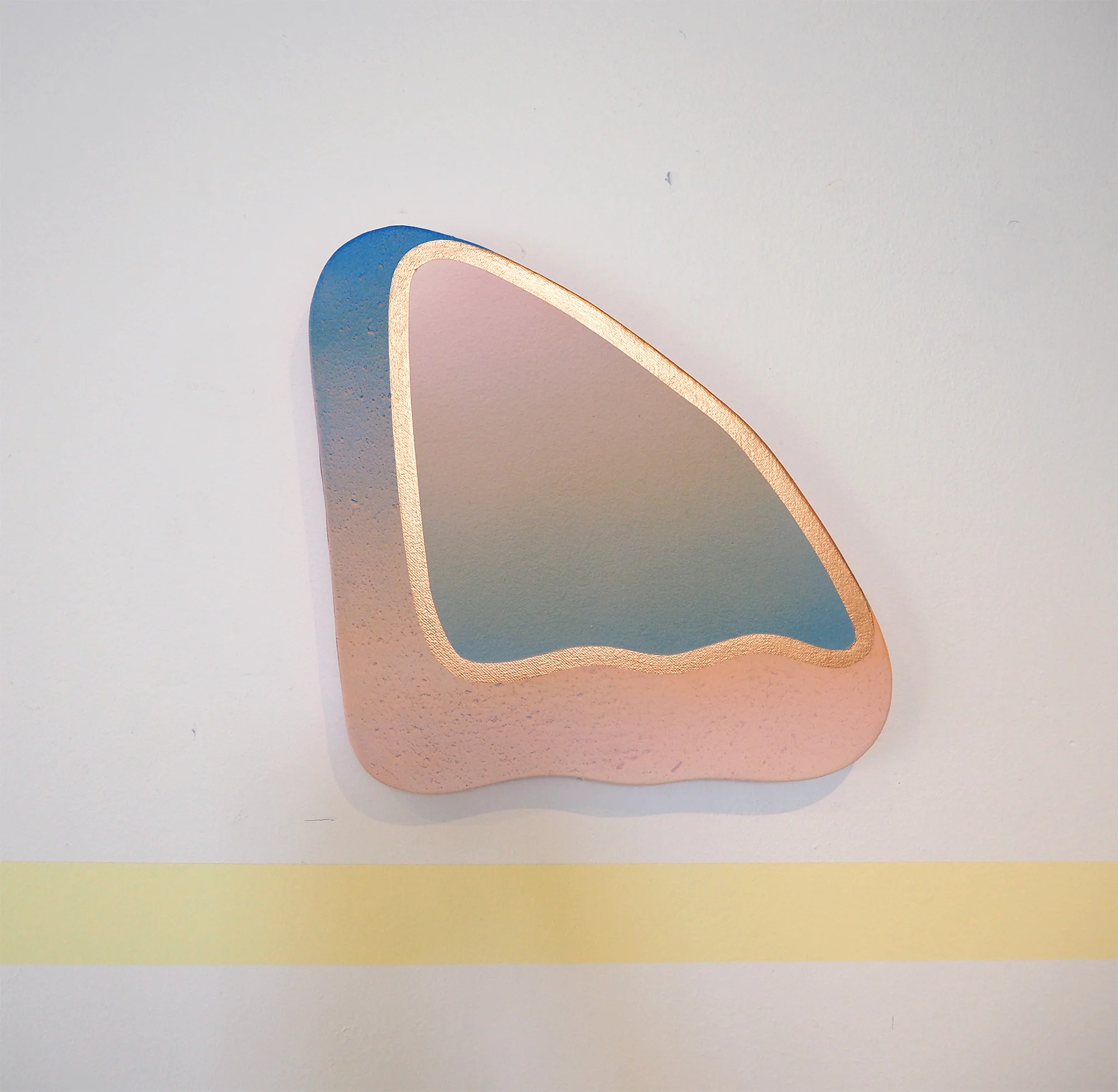 Shaped canvas, Australian artist, contemporary art, Australian artist, Perth artist, painting, futuristic, gradient, exhibition, disabled artist