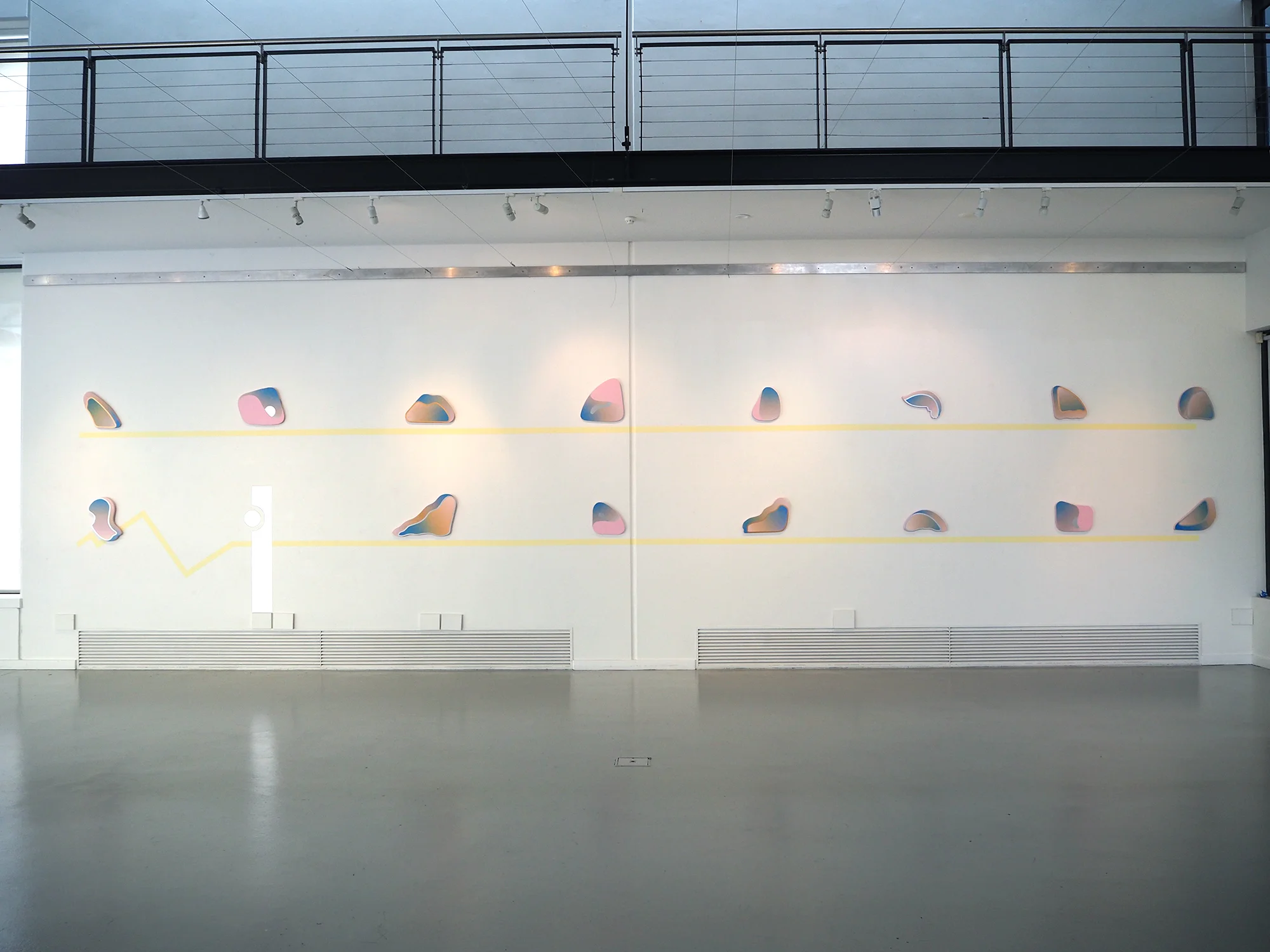 Shaped canvas, Australian artist, contemporary art, Australian artist, Perth artist, painting, futuristic, gradient, exhibition, disabled artist