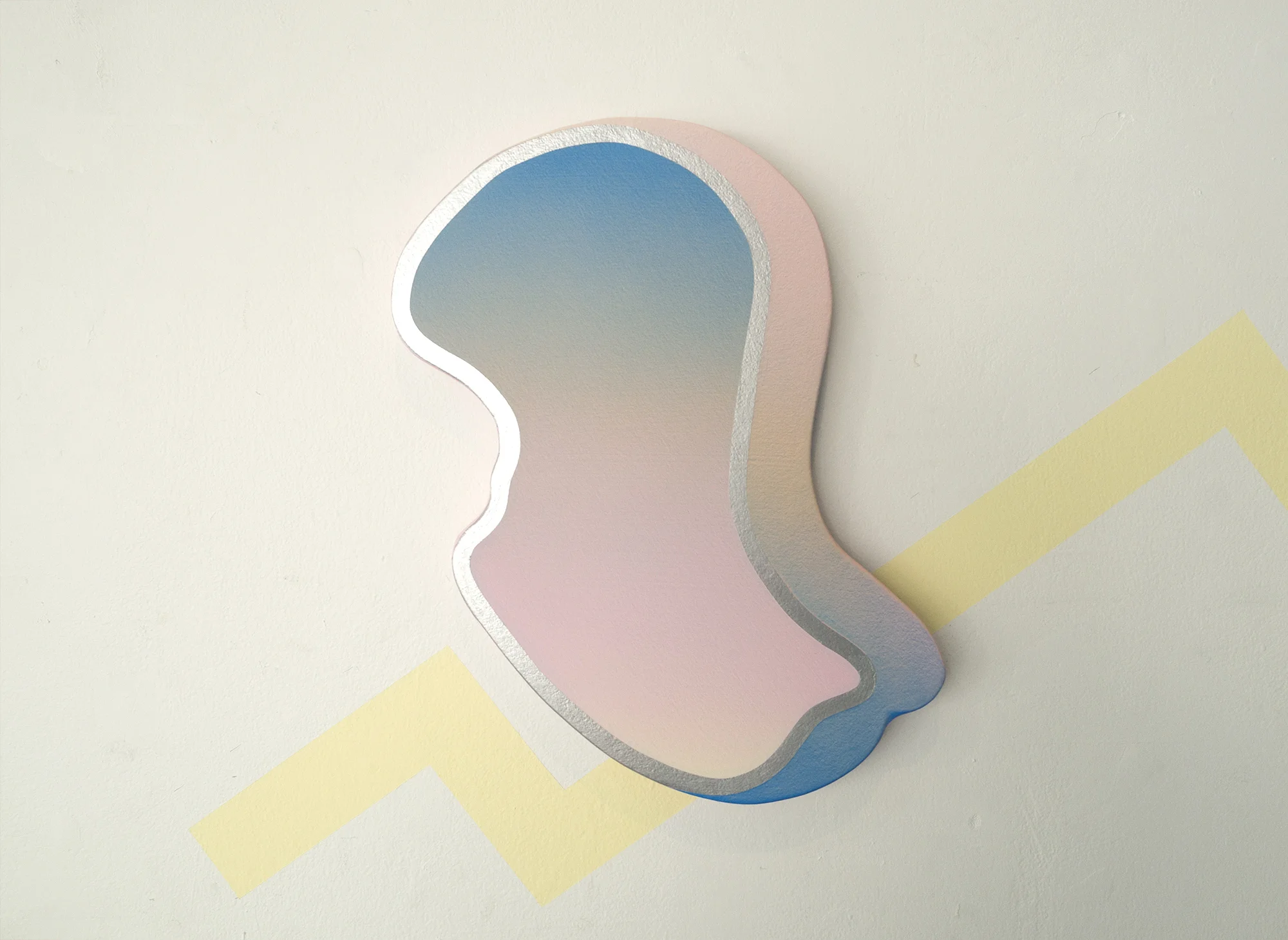 Shaped canvas, Australian artist, contemporary art, Australian artist, Perth artist, painting, futuristic, gradient, exhibition, disabled artist