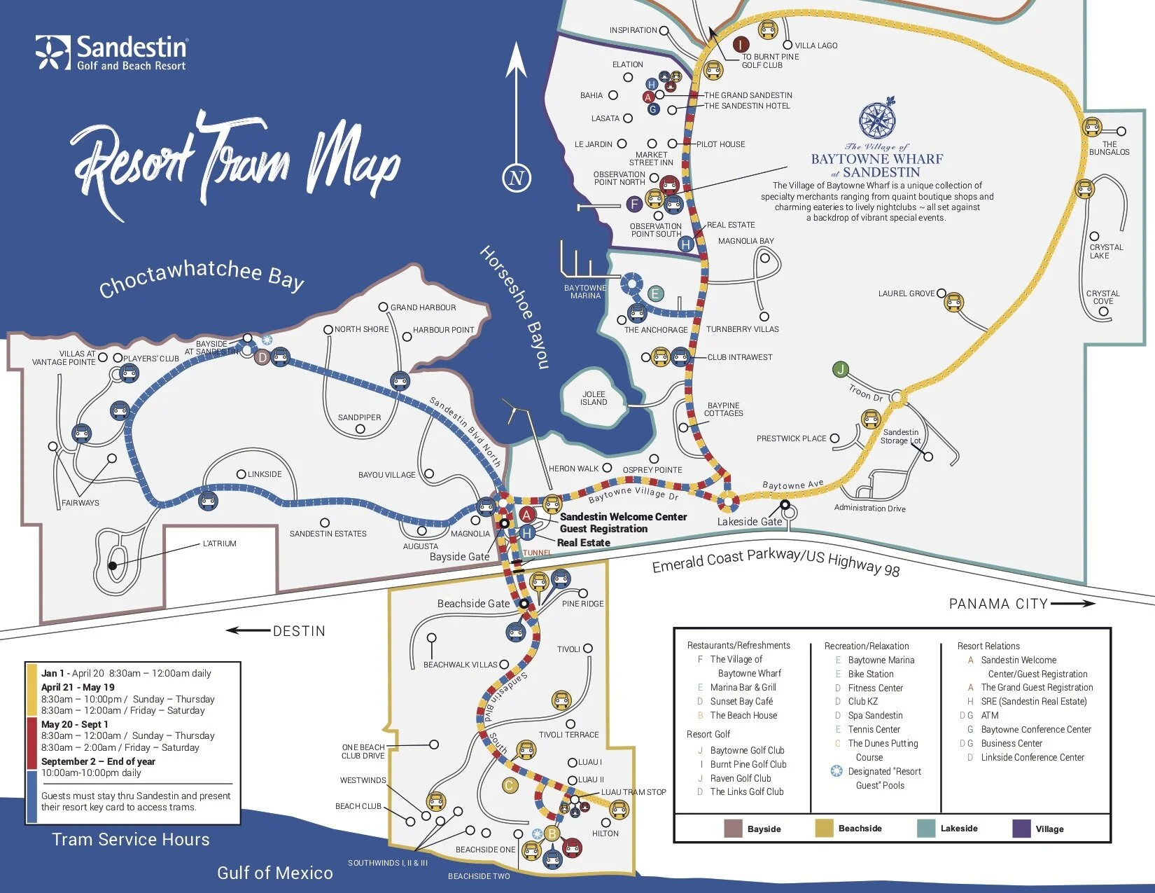 Sandestin Golf And Beach Resort - Resort Map (2019)