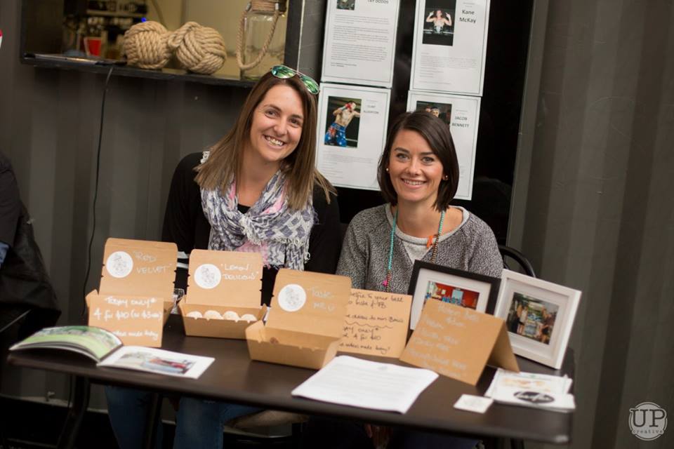 Selling balls at the Elite Training Centre open day to raise funds for the 'For the Boys' fundraiser, December 2016.