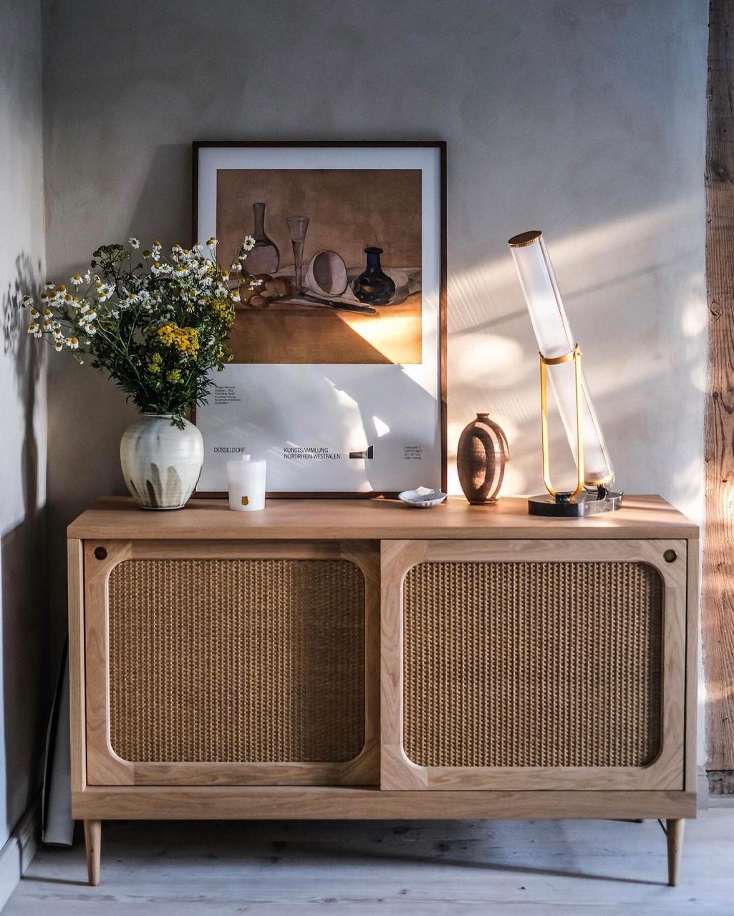 A serene setting for our Sanders Sideboard, in the home of stylist and photographer, Laura &amp; Nora @_designtales_ 

For more information on the L+A Collection, get in touch.