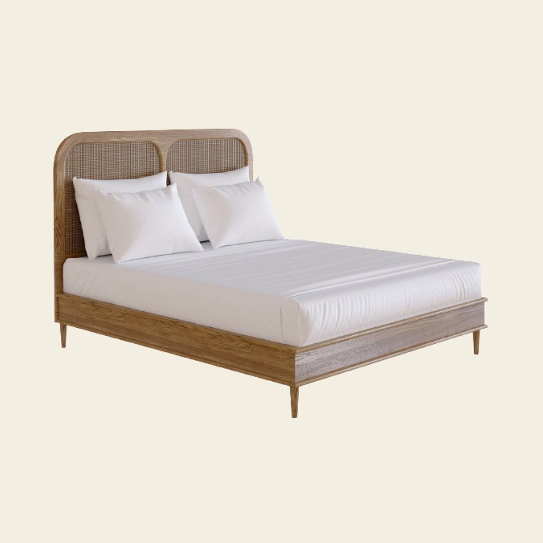 The Sanders Bed by Lind + Almond, designed for the eponymous Sanders boutique hotel in Copenhagen, is available for purchase. Hand crafted by skilled artisans in Europe in Oak and Rattan, the bed is available in two finish options; Natural Oak, shown
