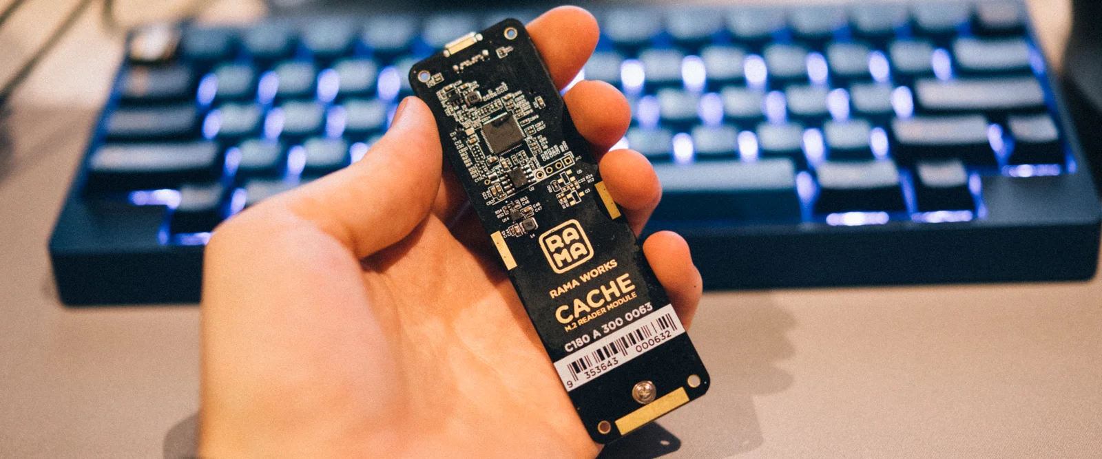 Note: Hand-soldered PCB for testing/evaluation.