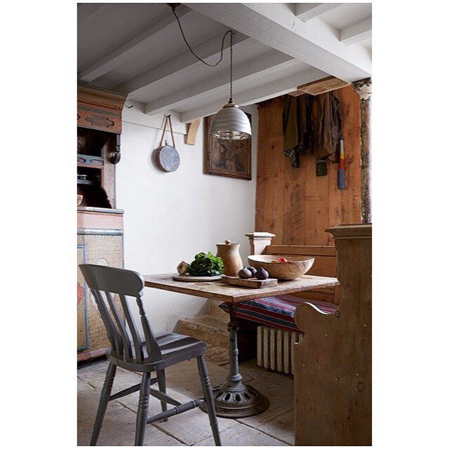 The dream kitchen. Designed by creative genius Christopher Howe @howelondon, this tiny barn is a constant source of inspiration. #howeinteriors