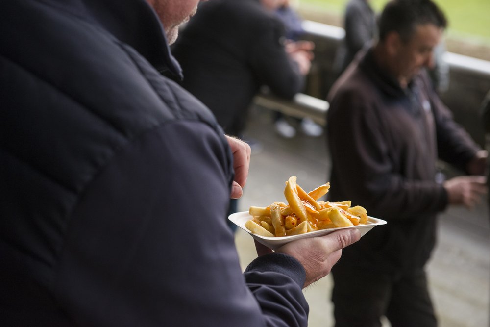 Half-time chips.