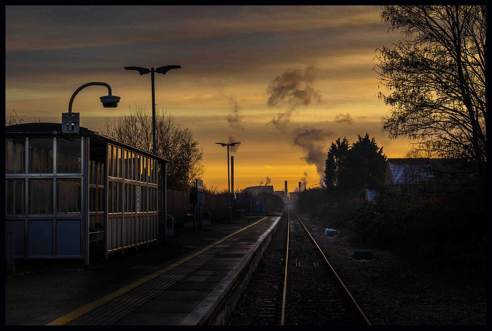 Severn Beach Station, at Sunset, Dec 12th