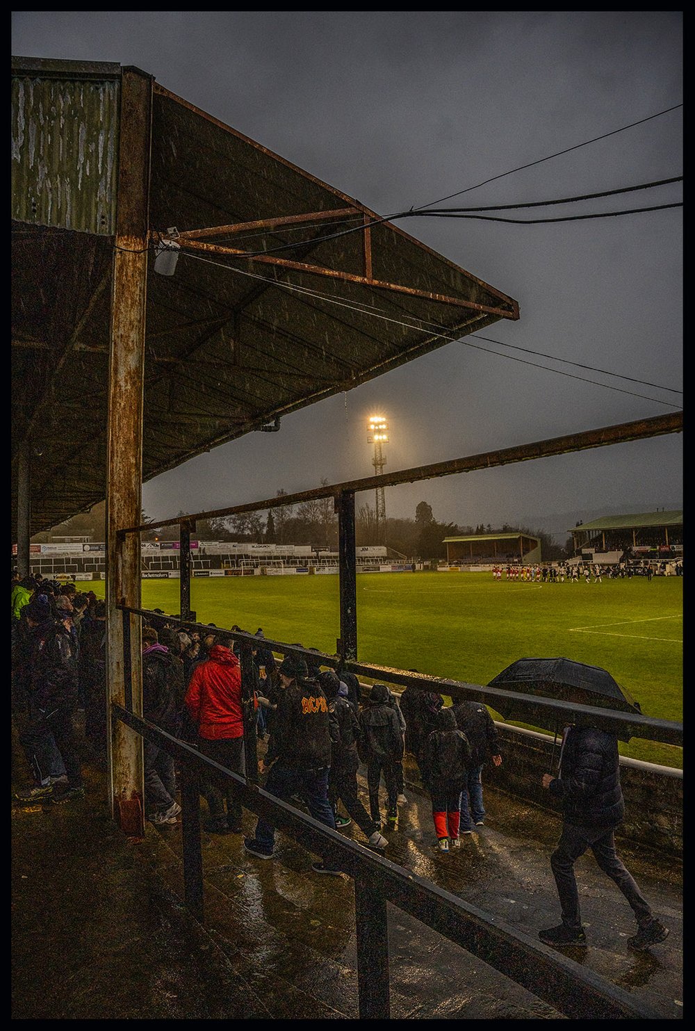 Rain on the shed.