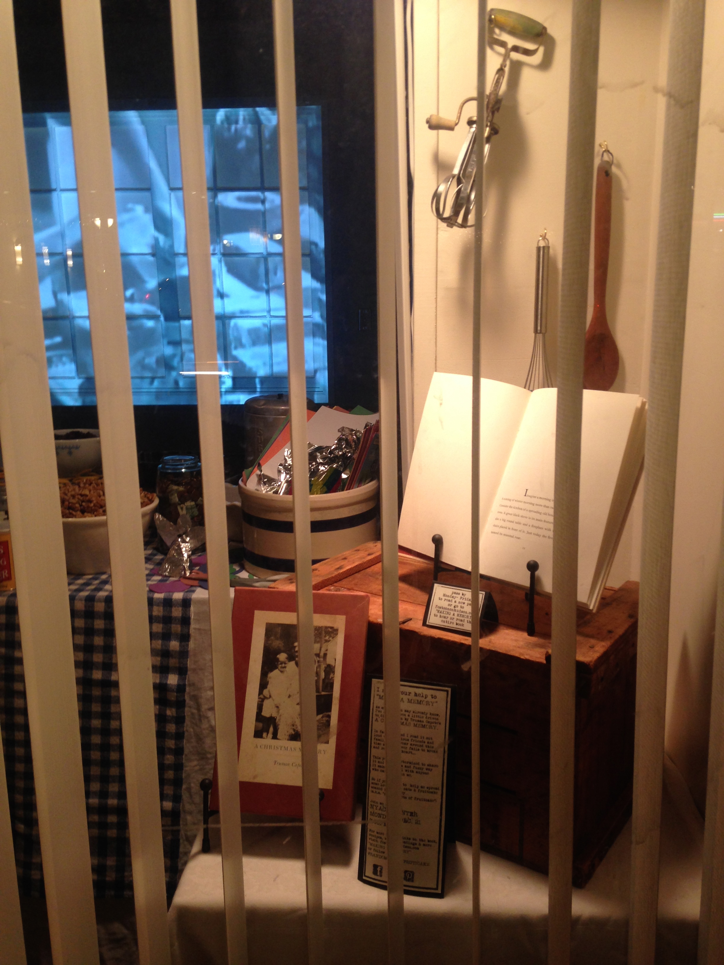 Pass by the window Monday- Friday to read a new page of the book...