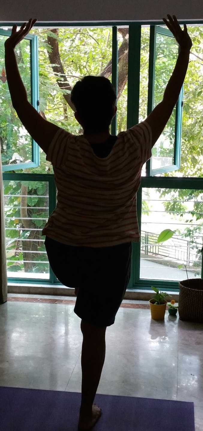 Antarika practitioner inhaling Nature