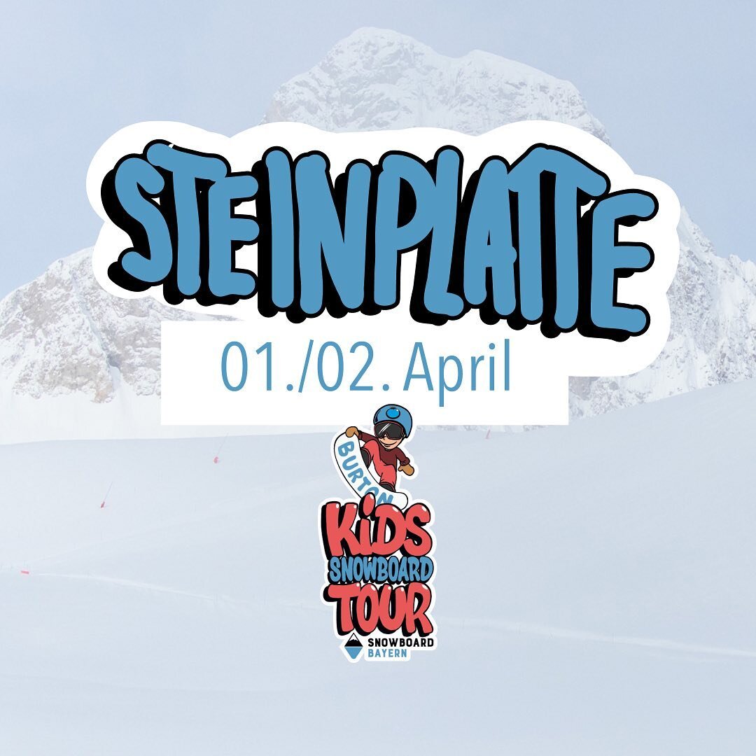 Das Saisonende kommt immer n&auml;her! 🚀💥 
Fahrt mit uns in den Fr&uuml;hling beim letzten Stopp der Kids Snowboard Tour am 01./02.04 an der Steinplatte. 🏂🏂🏂
Noch einmal haben die Kids die M&ouml;glichkeit ein actionreichen Wochenende mit unsere