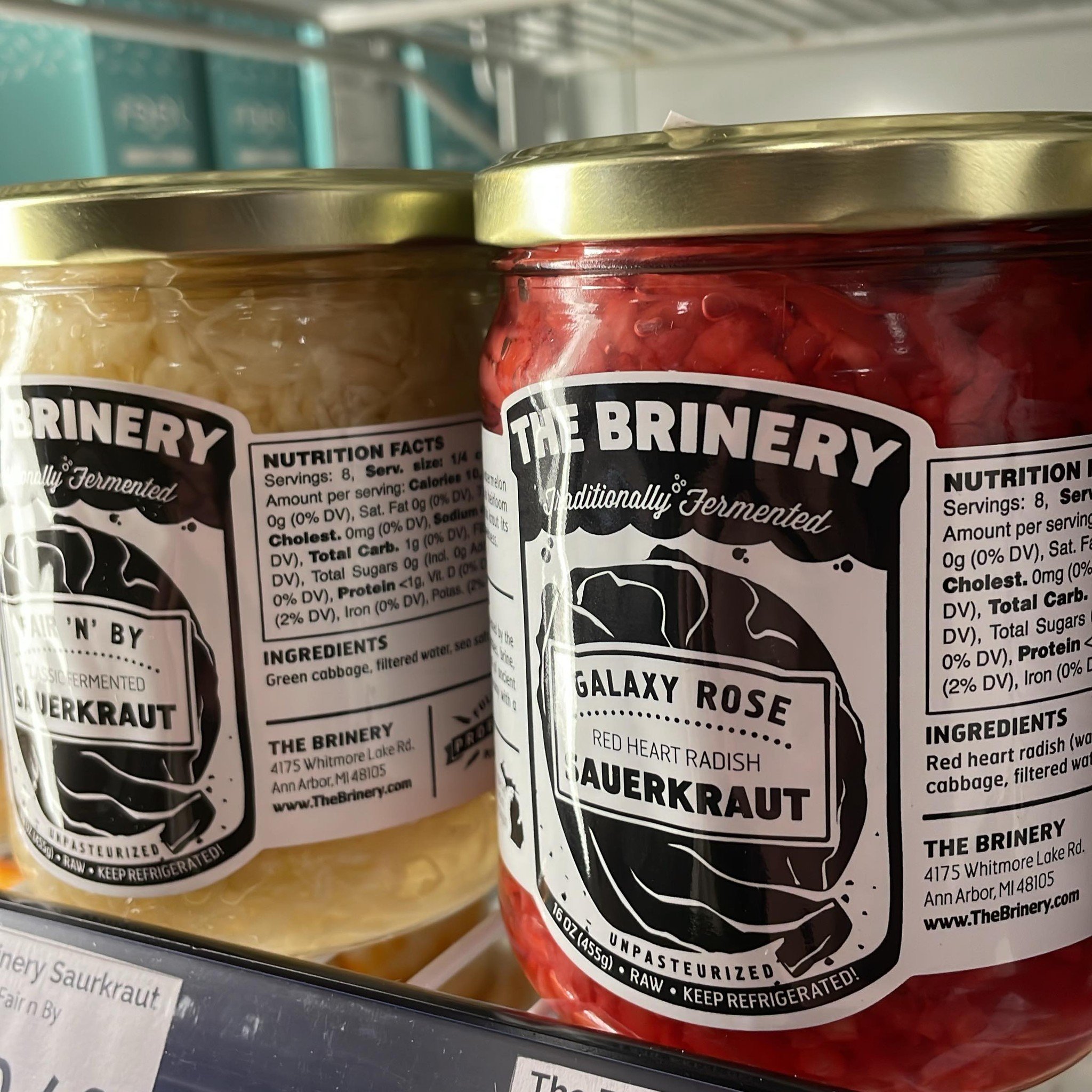 Sauerkraut is back in stock! Raw, unpasteurized sauerkraut is a product of Ann Arbor, MI based The Brinery. Get your good probiotics and prebiotics in the same container!

#redfoxmarket #downtownbigrapids #fermentedfoods